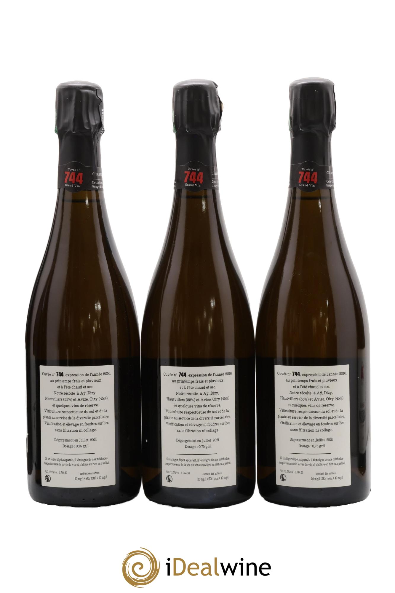 Cuvée 744 Jacquesson - Lot de 3 bouteilles - 1