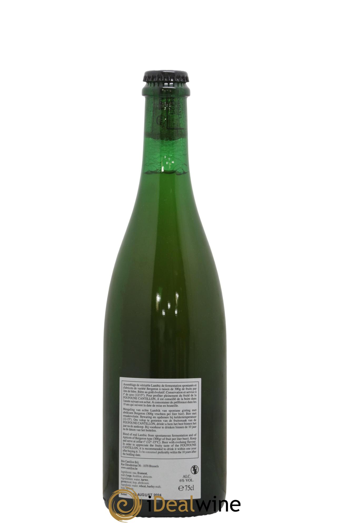 Bière Gueuze Cantillon Cuvée Fou'Foune (Bottle 2024) - Lot de 1 bouteille - 1