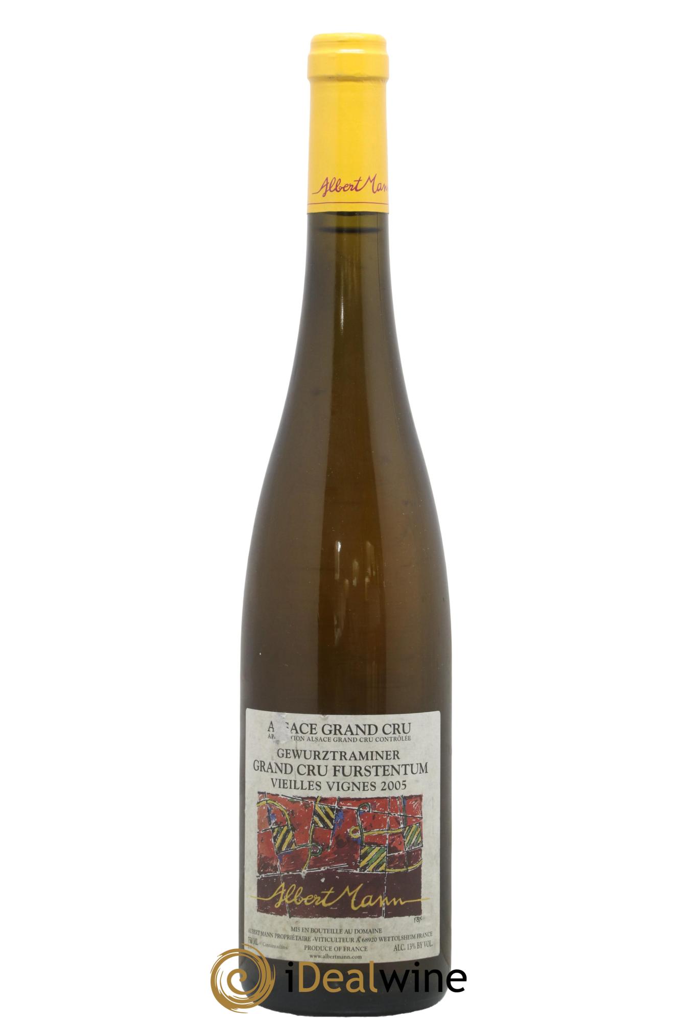 Alsace Gewurztraminer Grand Cru Furstentum Vieilles Vignes Albert Mann 2005 - Lot de 1 bouteille - 0