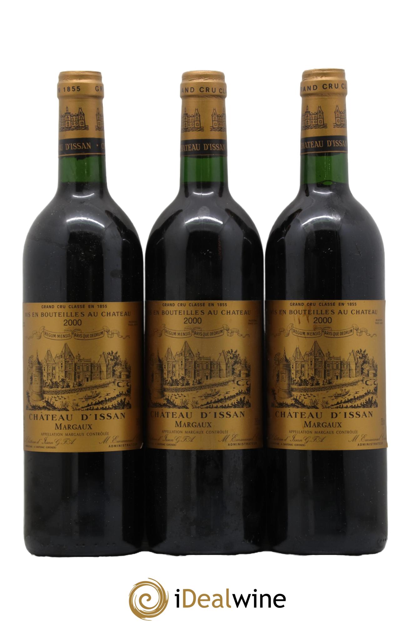 Château d'Issan 3ème Grand Cru Classé 2000 - Lotto di 3 bottiglie - 0