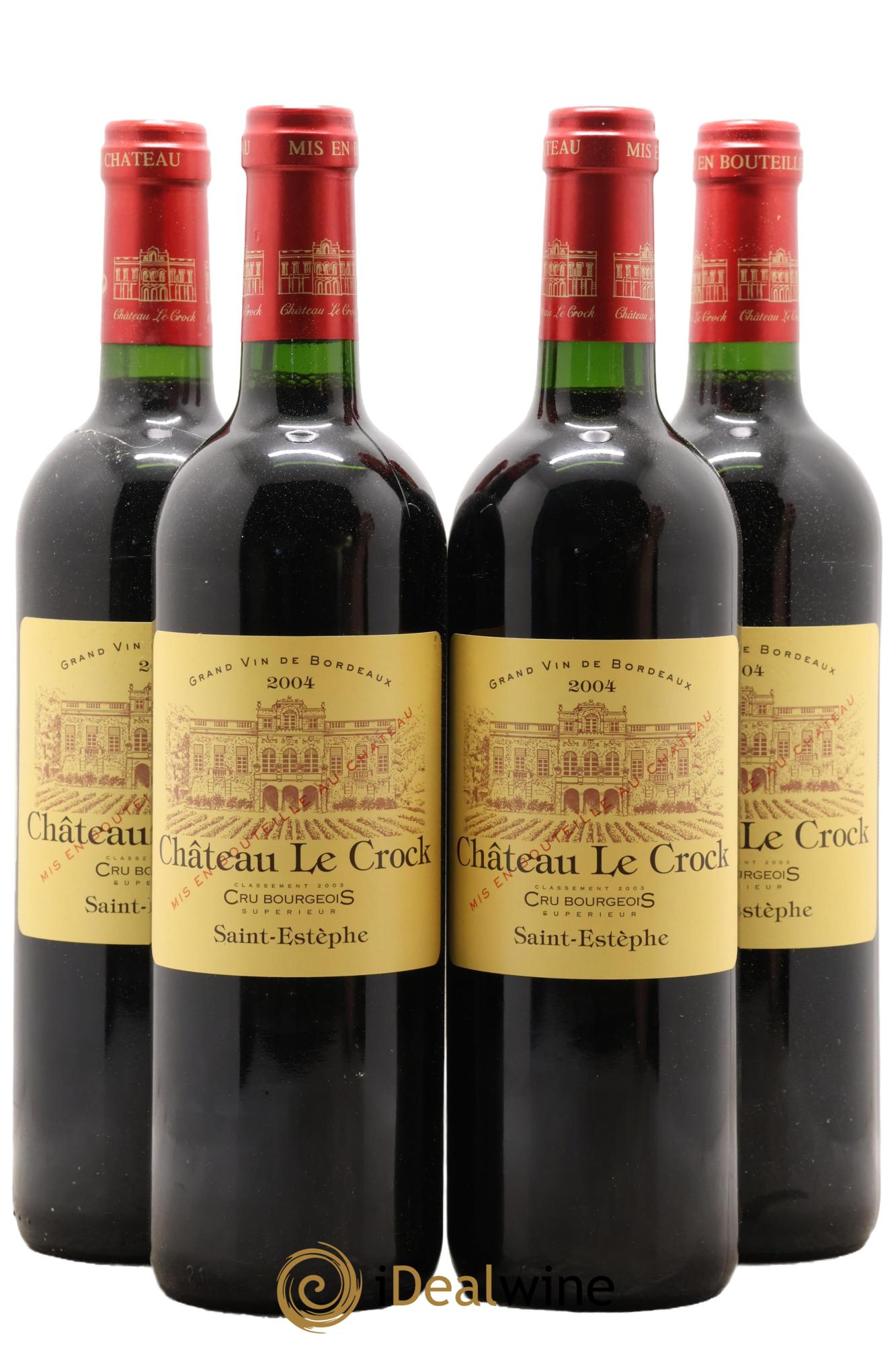 Château le Crock Cru Bourgeois 2004 - Lot de 4 bouteilles - 0