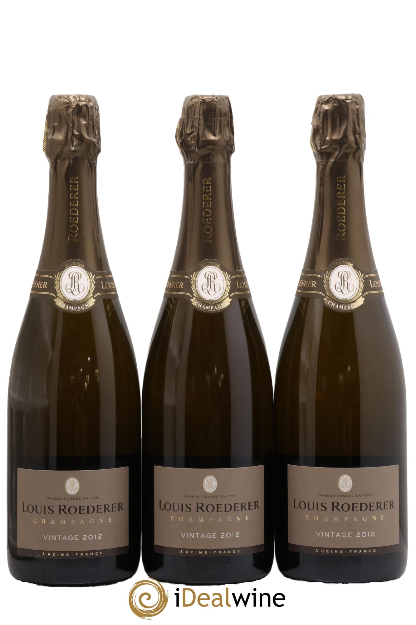 Millésimé Brut Louis Roederer 2012 - Lote de 3 botellas - 0