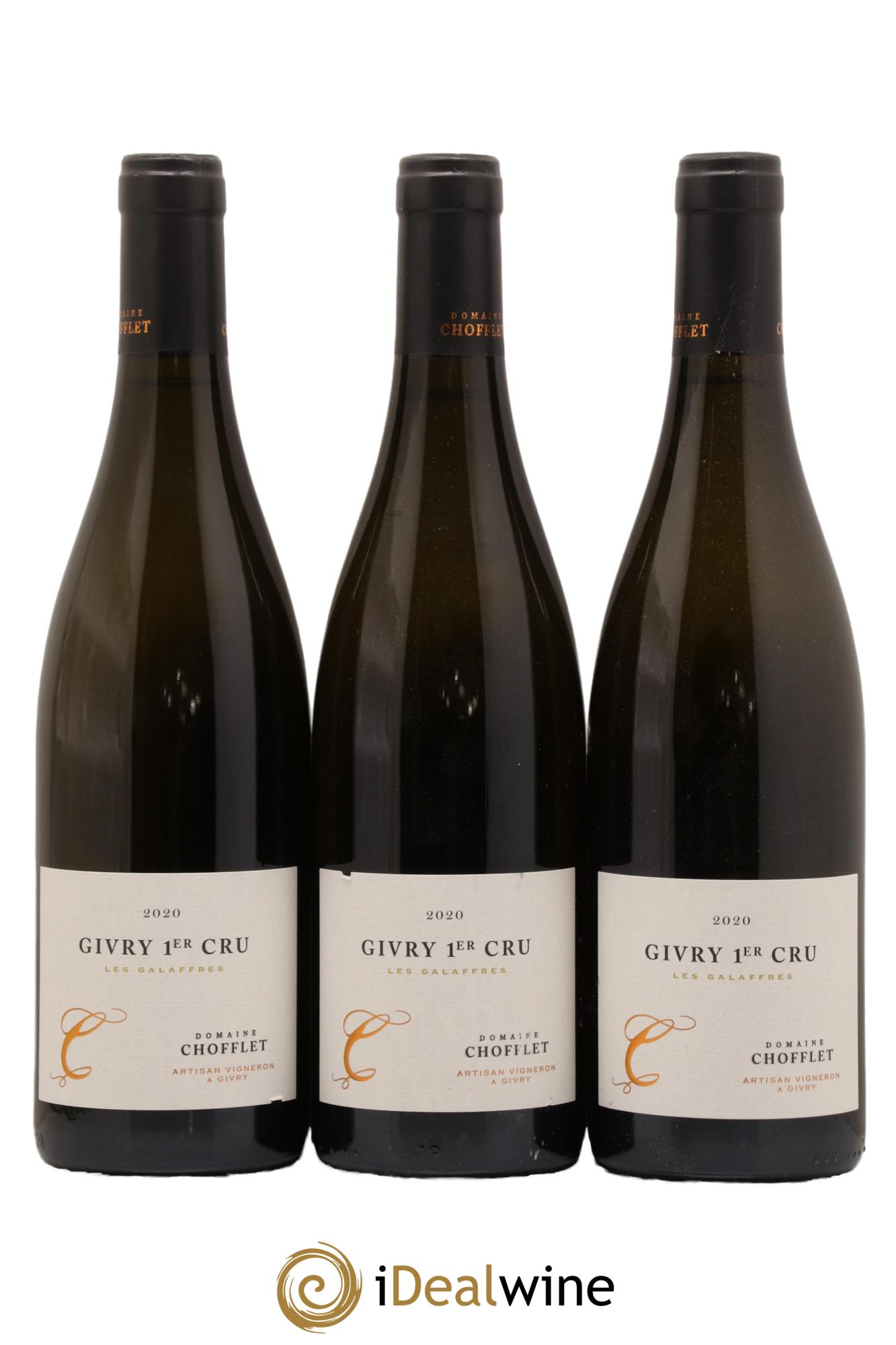 Givry 1er Cru Les Galaffres Domaine Chofflet 2020 - Lot de 3 bouteilles - 0