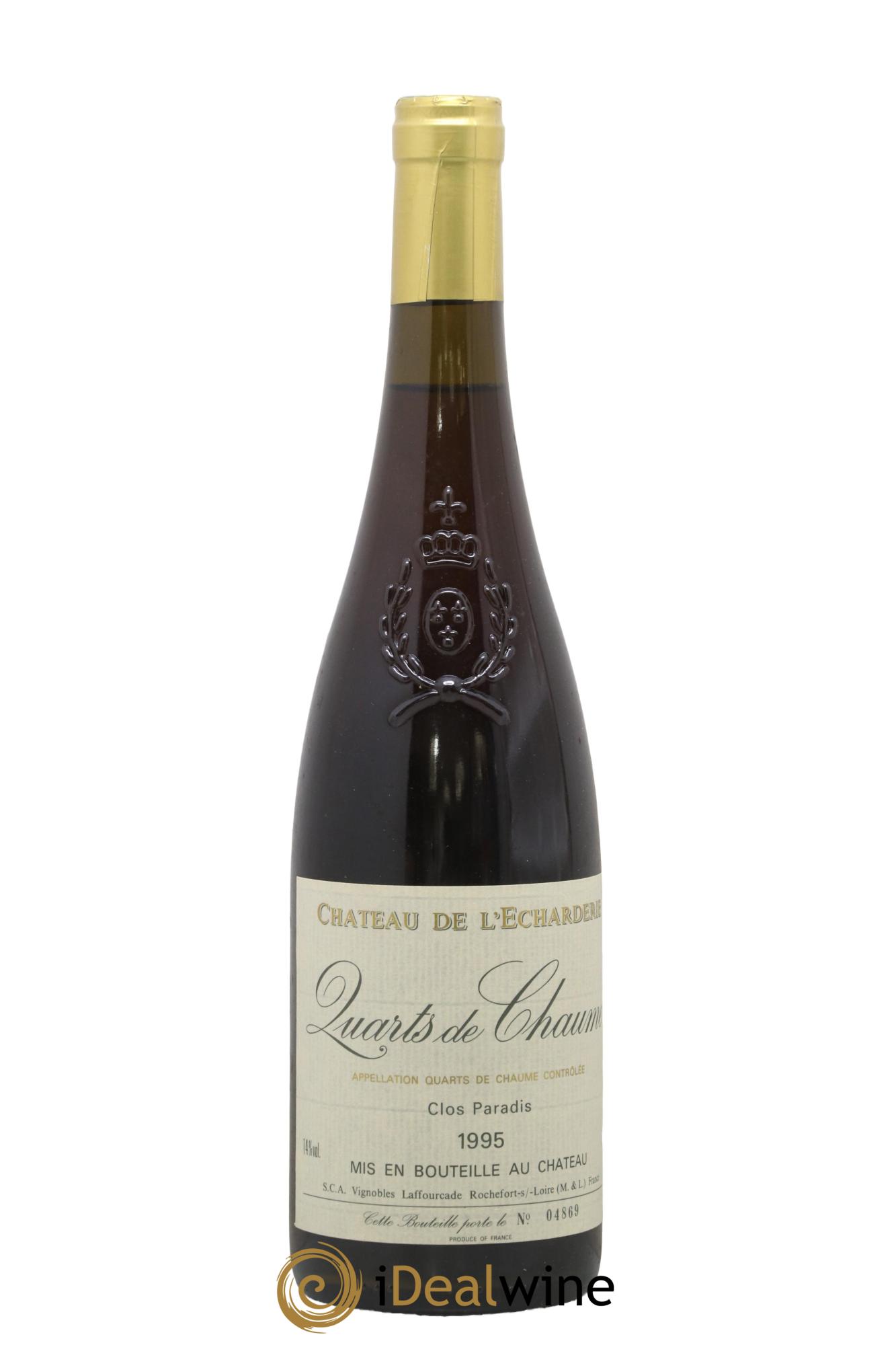 Quarts de Chaume Clos Paradis Château de l'Echarderie 1995 - Lotto di 1 bottiglia - 0