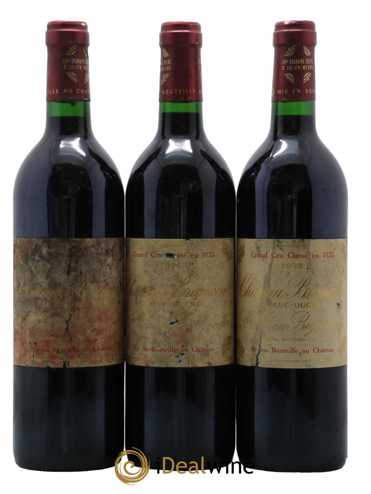 Château Branaire Ducru 4ème Grand Cru Classé 1993 - Lot de 3 bouteilles - 0