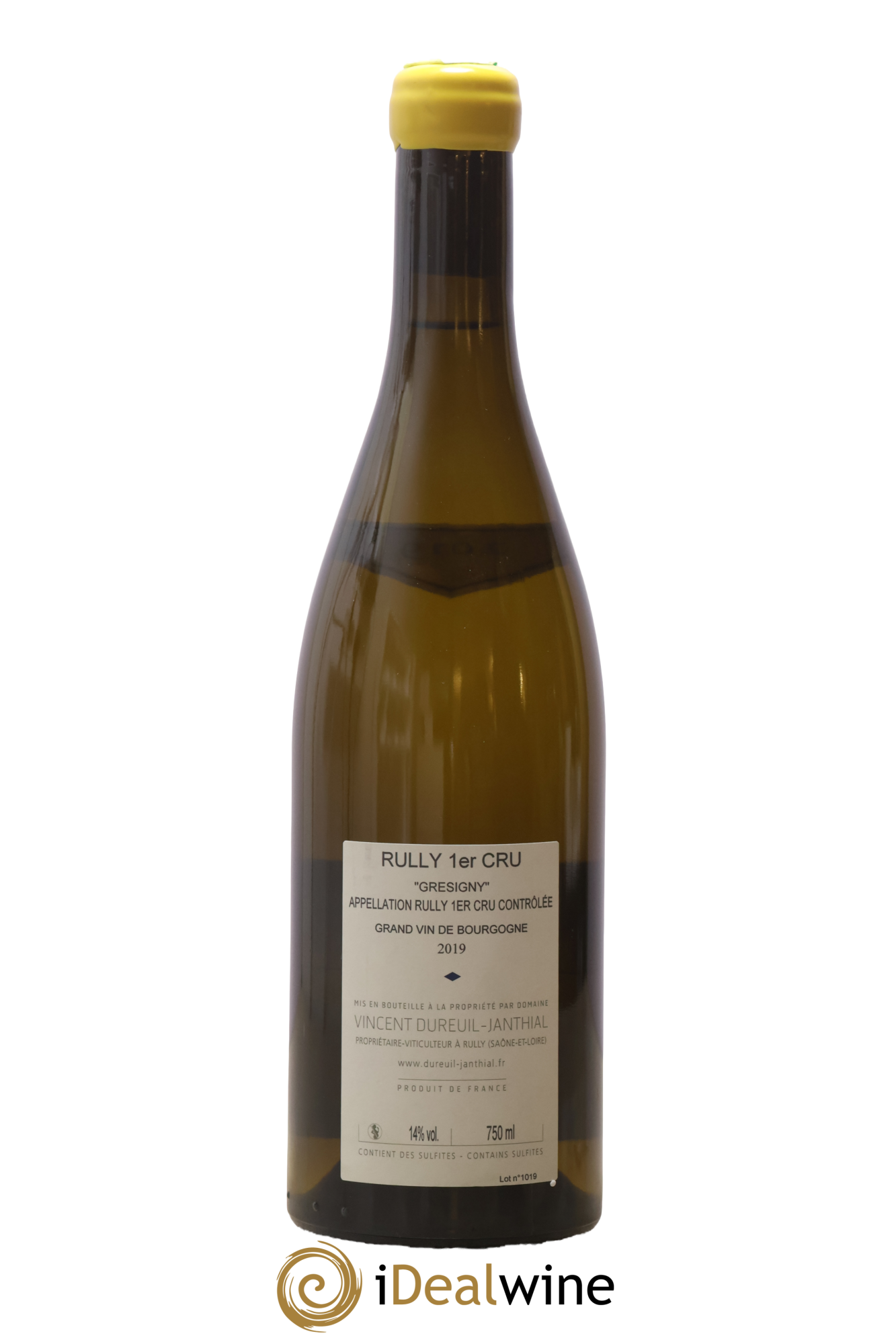 Rully 1er Cru Grésigny Vieilles Vignes Vincent Dureuil-Janthial 2019 - Posten von 1 Flasche - 1