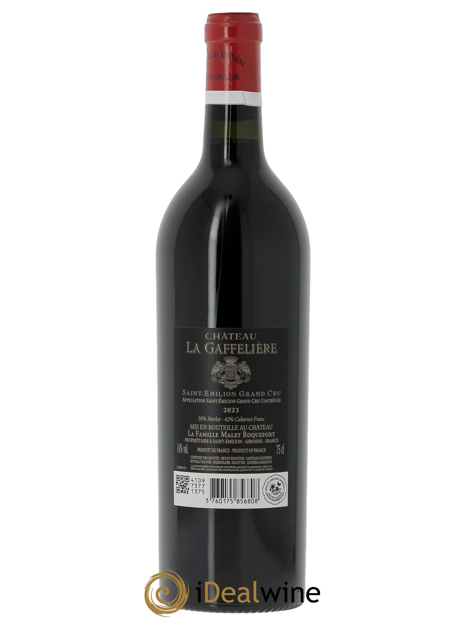Château la Gaffelière 1er Grand Cru Classé B (CBO à partir de 6 bts) 2023 - Lot de 1 bouteille - 1