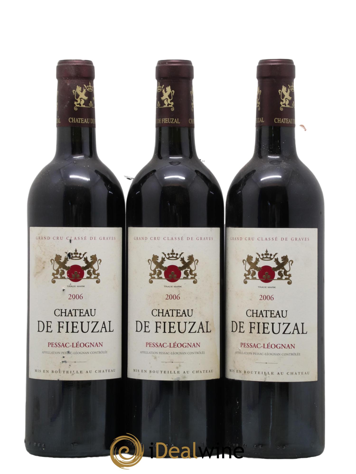 Château de Fieuzal Cru Classé de Graves 2006 - Lot de 3 bouteilles - 0