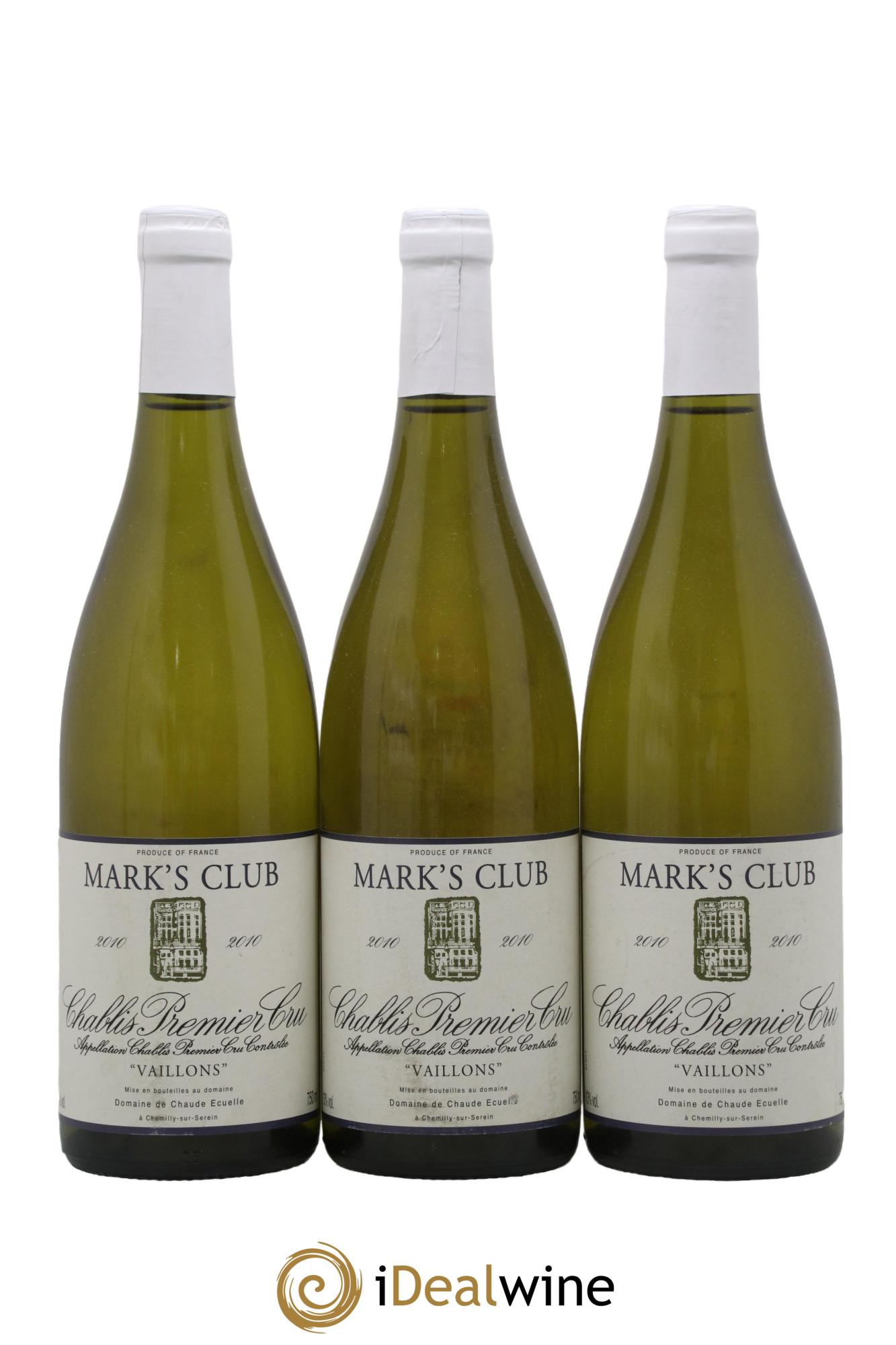 Chablis 1er Cru Vaillons Domaine de Chaude Écuelle 2010 - Lot de 3 bouteilles - 0