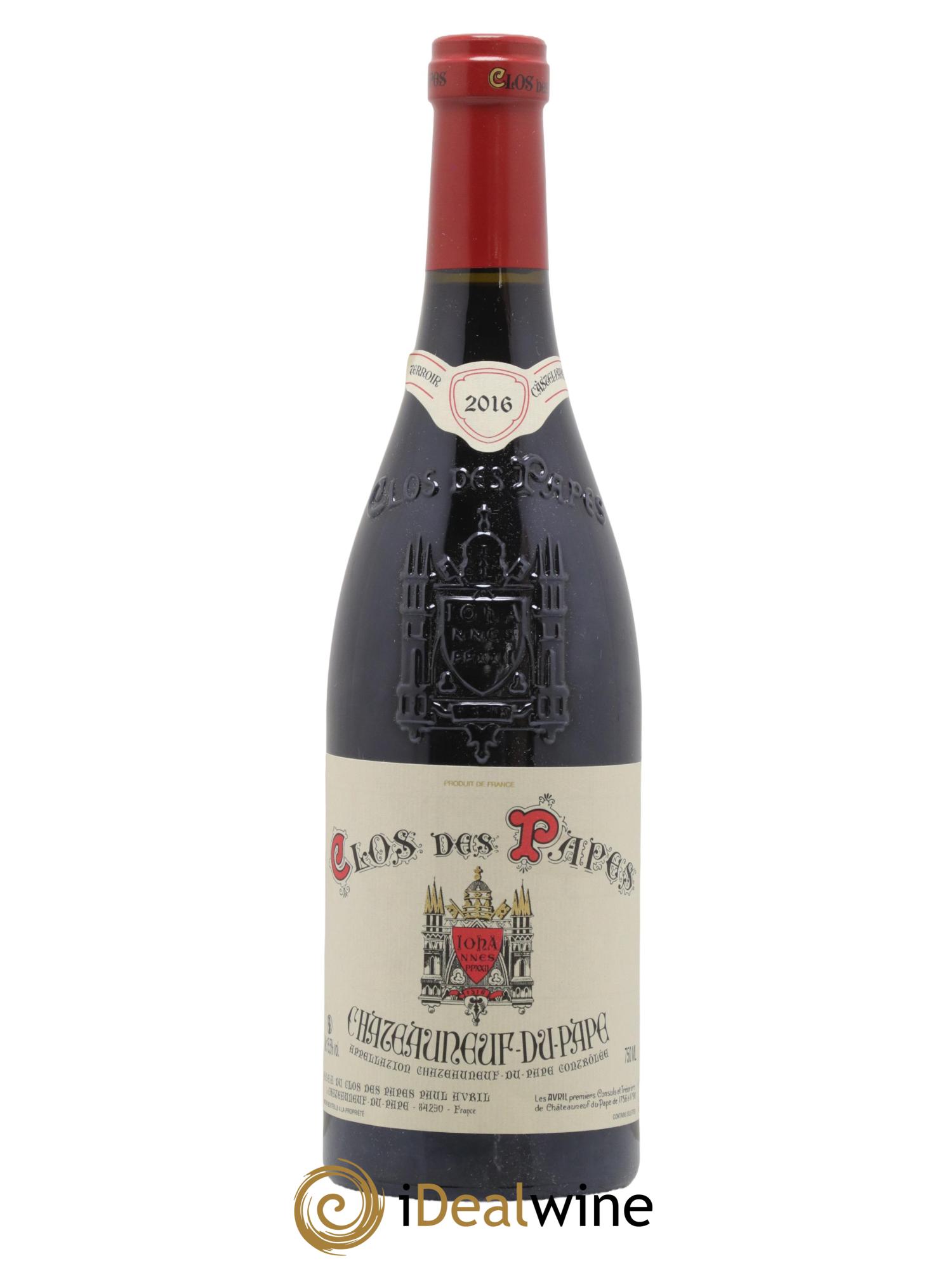 Châteauneuf-du-Pape Clos des Papes - Paul Avril 2016 - Lot de 1 bouteille - 0