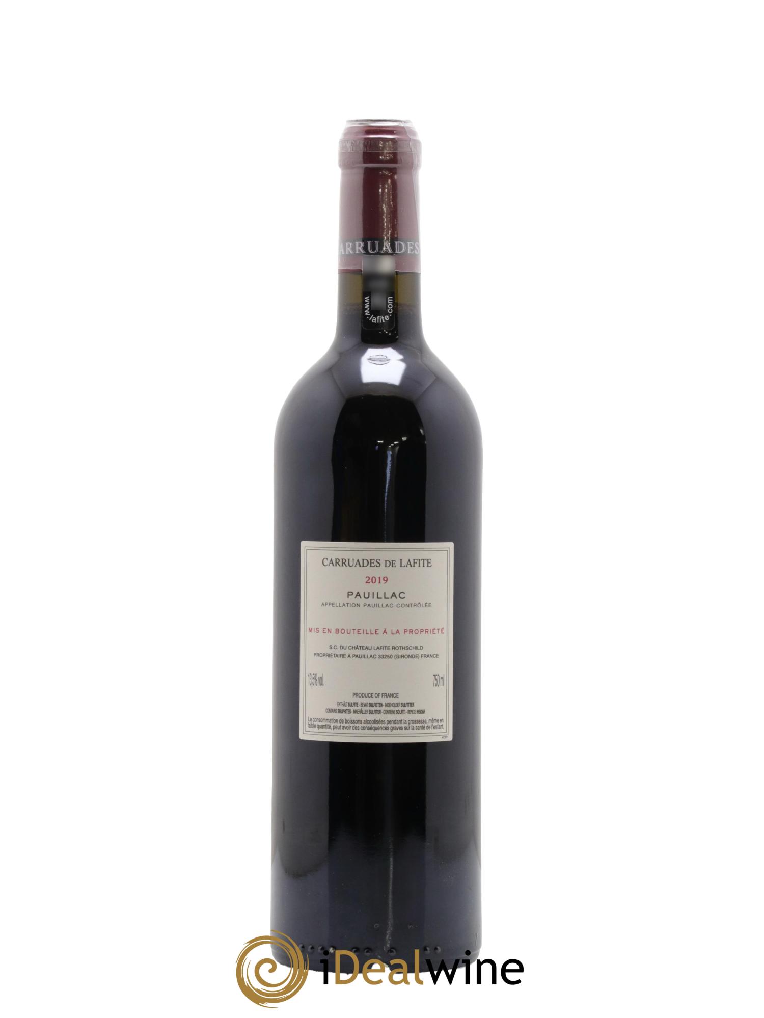 Carruades de Lafite Rothschild Second Vin 2019 - Lot de 1 bouteille - 1