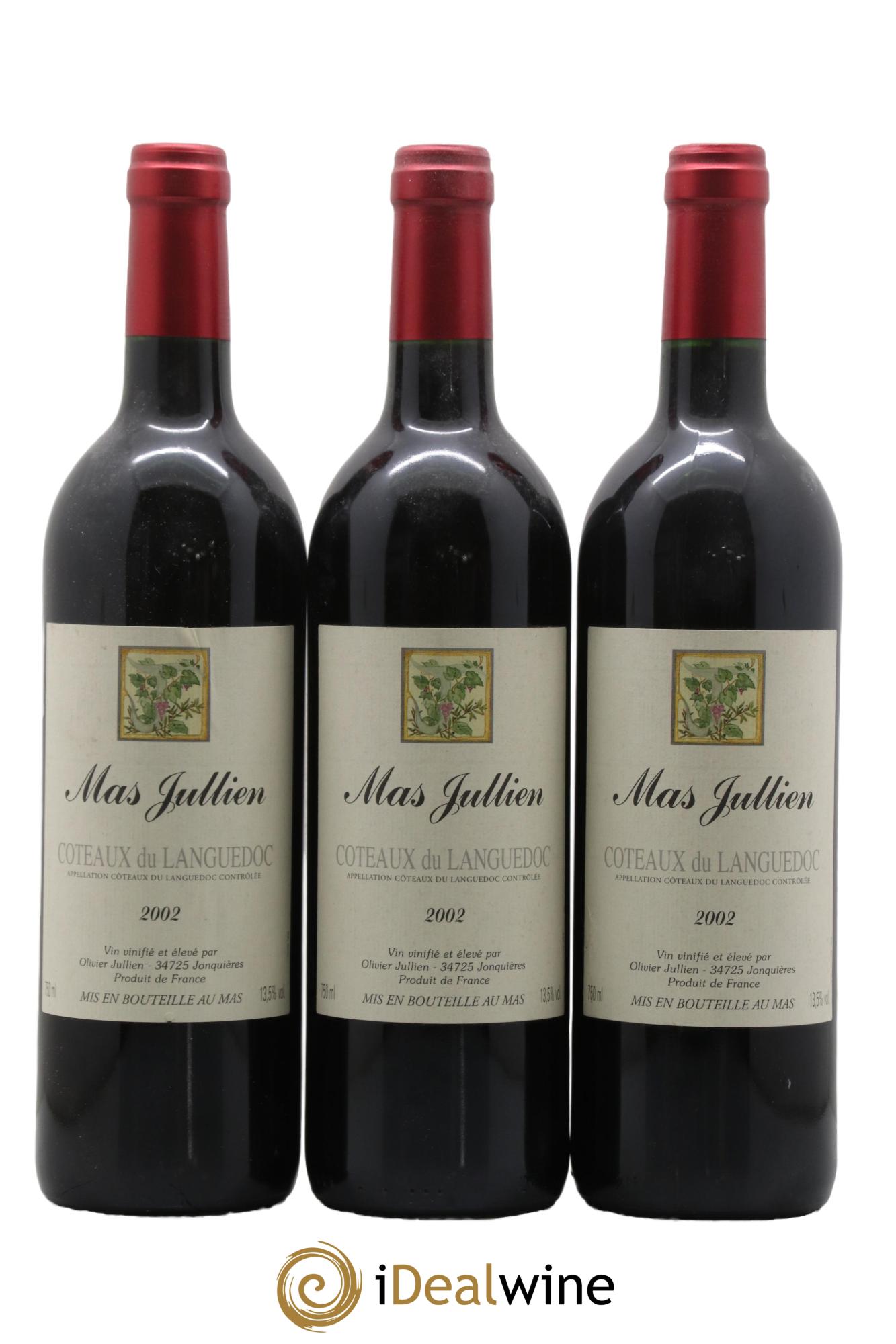 Coteaux du Languedoc - Terrasses du Larzac Mas Jullien Olivier Jullien 2002 - Posten von 3 Flaschen - 0