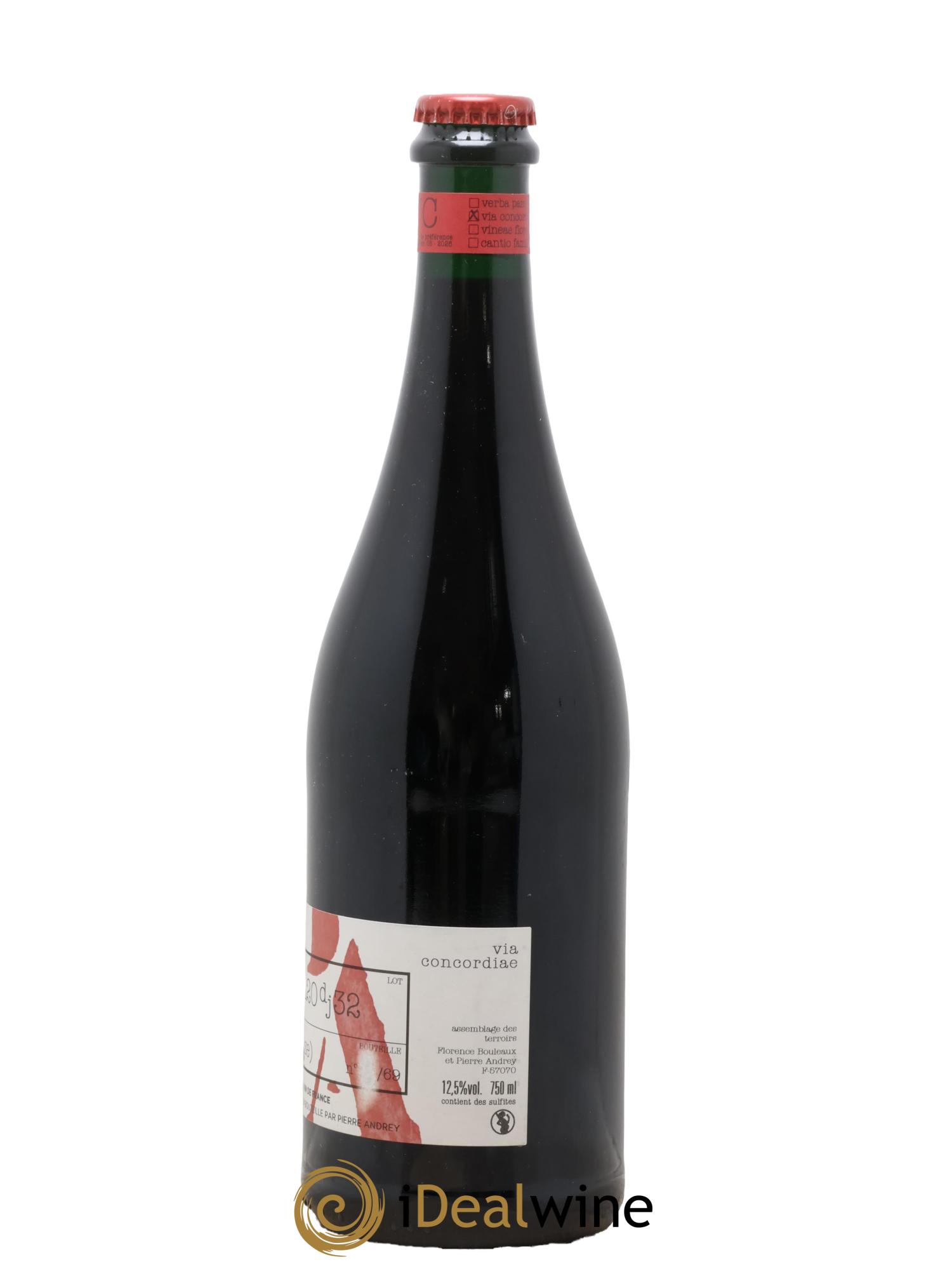 Vin de France Via Concordiae Pinot Gamay Florence Bouleaux et Pierre Andrey 2020 - Posten von 1 Flasche - 1