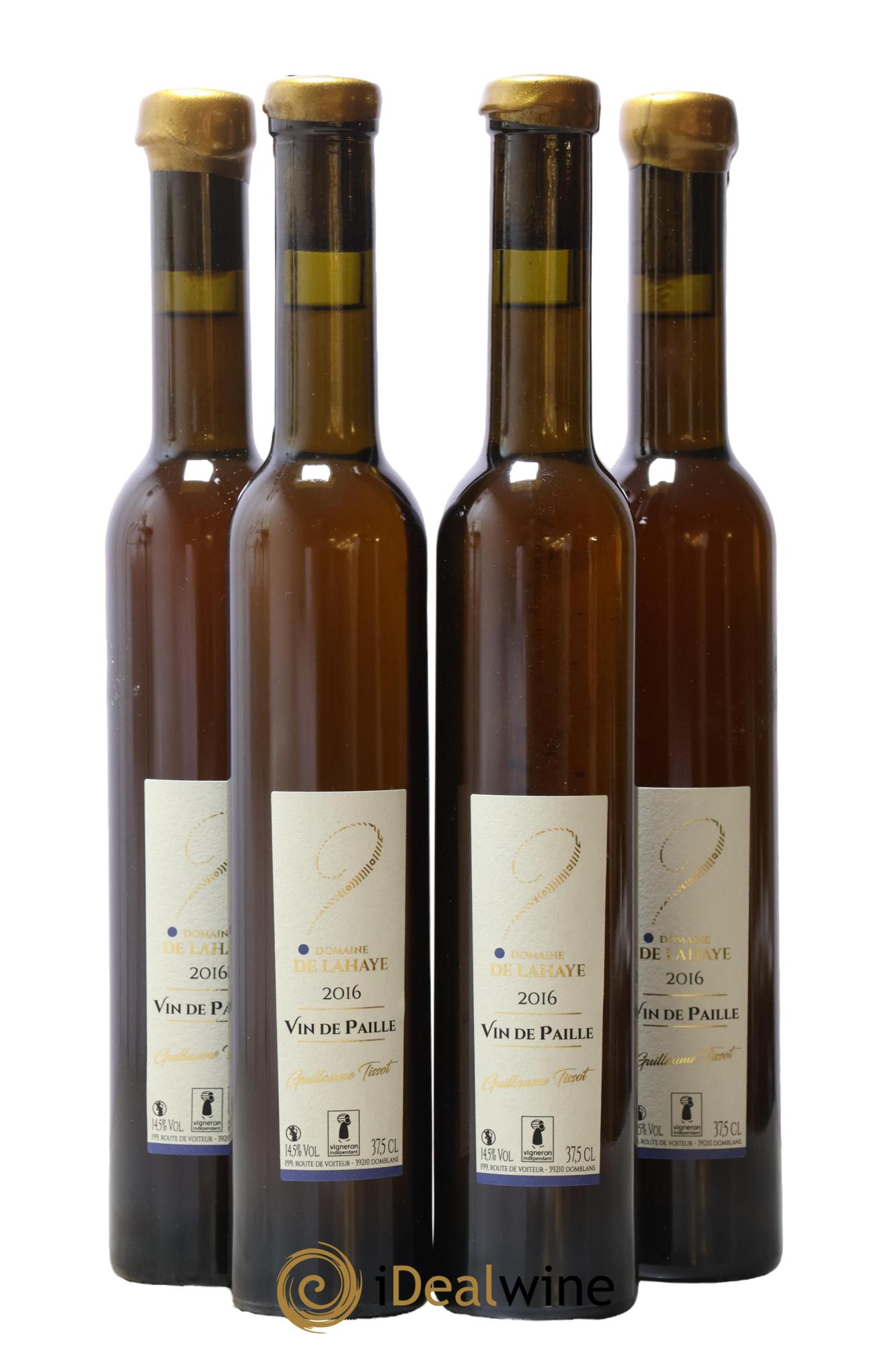 Côtes du Jura Vin de Paille Domaine de Lahaye 2016 - Posten von 4 Demi-Flaschen - 0
