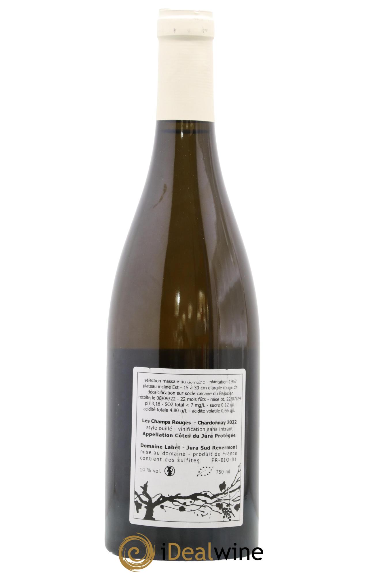 Côtes du Jura Chardonnay Les Champs Rouges Romain - Julien  - Charline Labet 2022 - Lotto di 1 bottiglia - 1