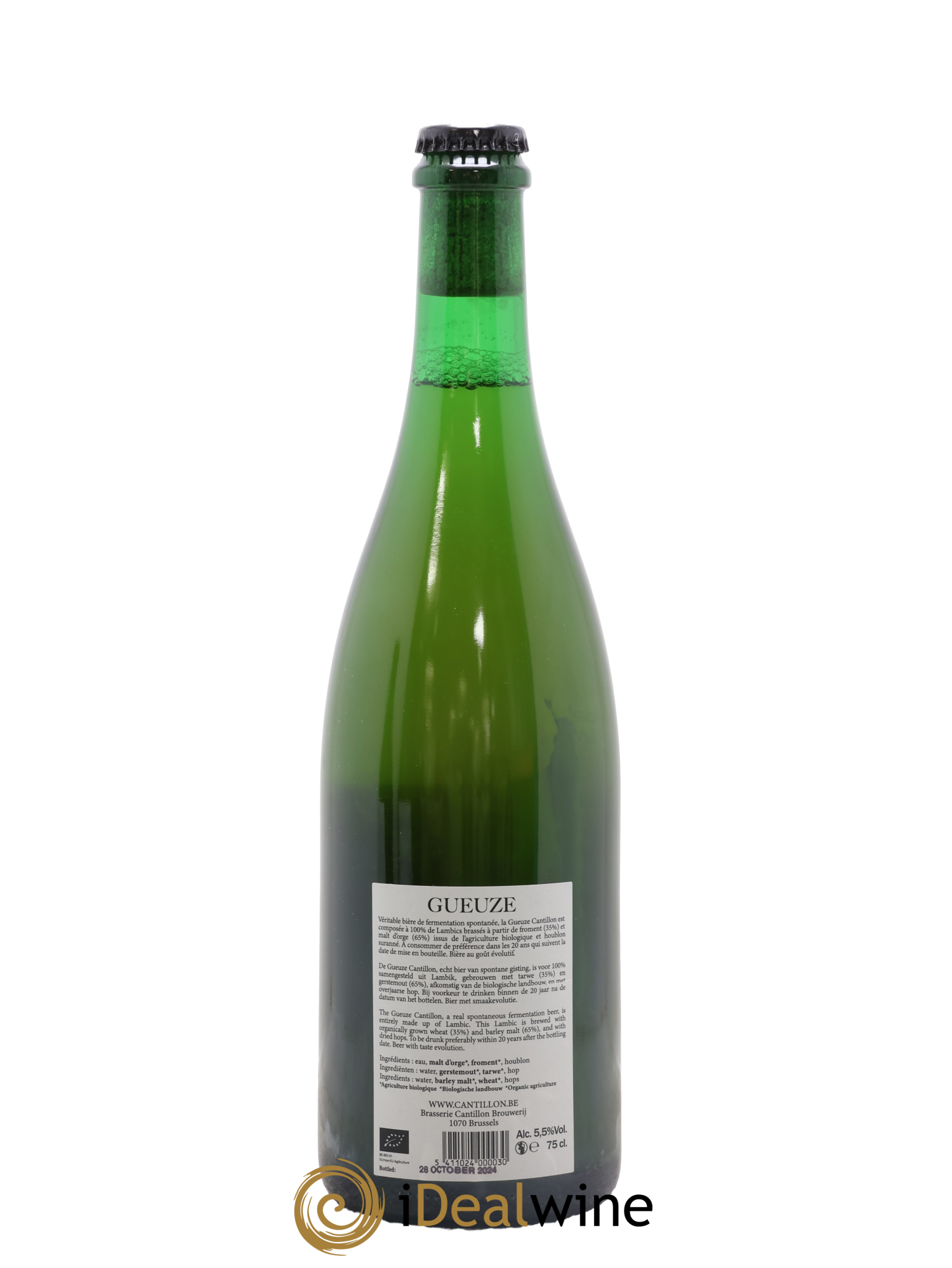 Bière Gueuze Cantillon Lambic Bio new label (bottled 2024) - Lot de 1 bouteille - 1