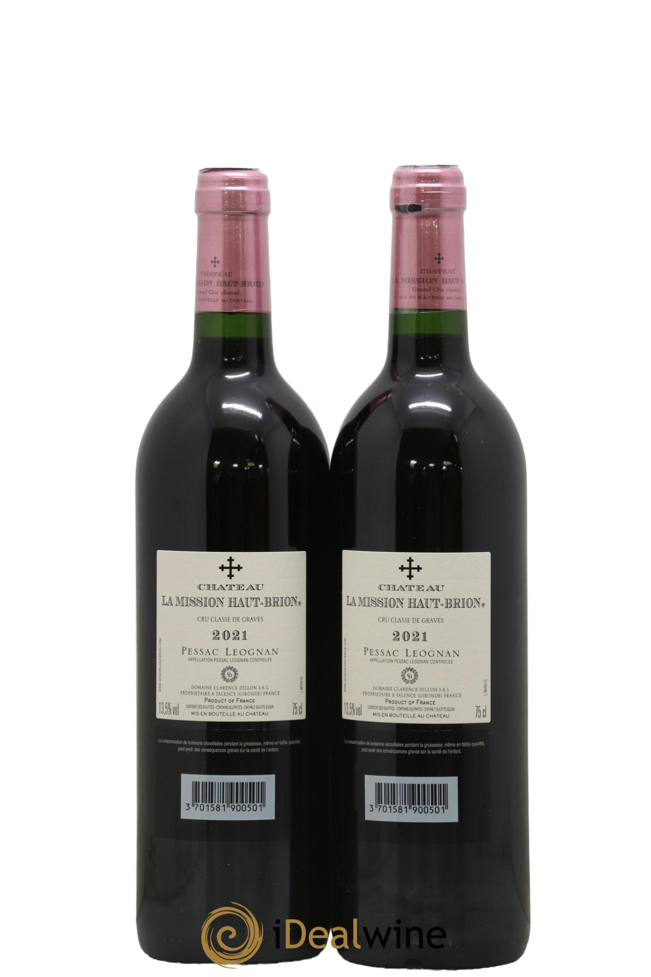 Château la Mission Haut-Brion Cru Classé de Graves 2021 - Lot de 2 bouteilles - 2