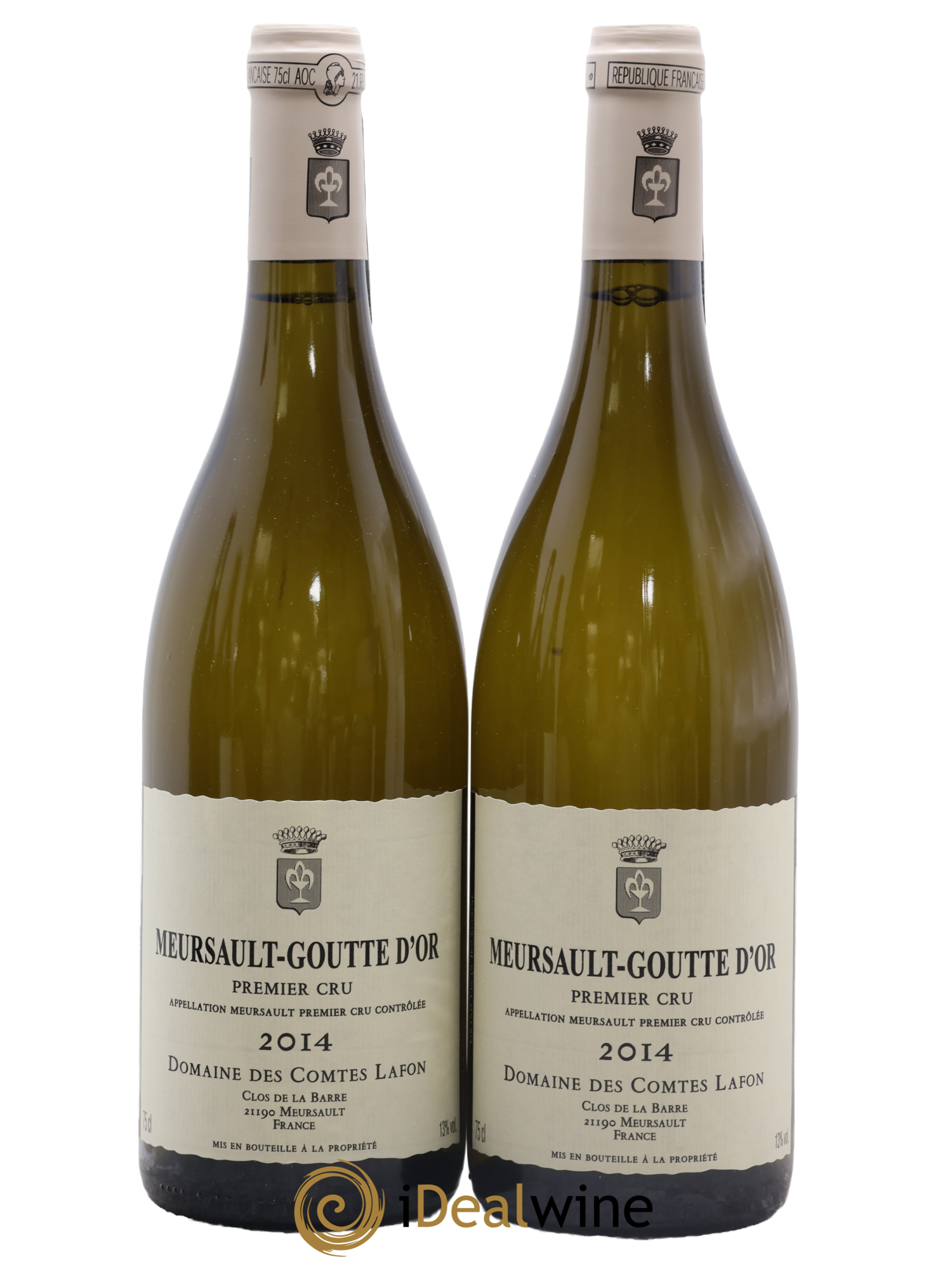 Meursault 1er Cru Goutte d'Or Comtes Lafon (Domaine des) 2014 - Lot de 2 bouteilles - 0