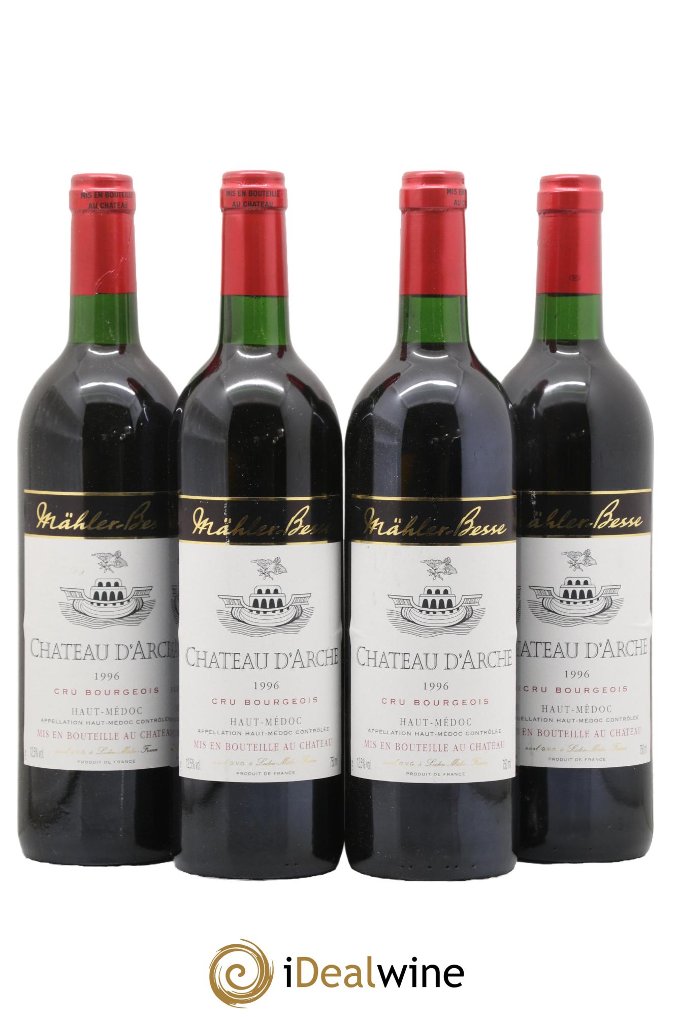 Château d'Arche Cru Bourgeois 1996 - Lotto di 4 bottiglie - 0