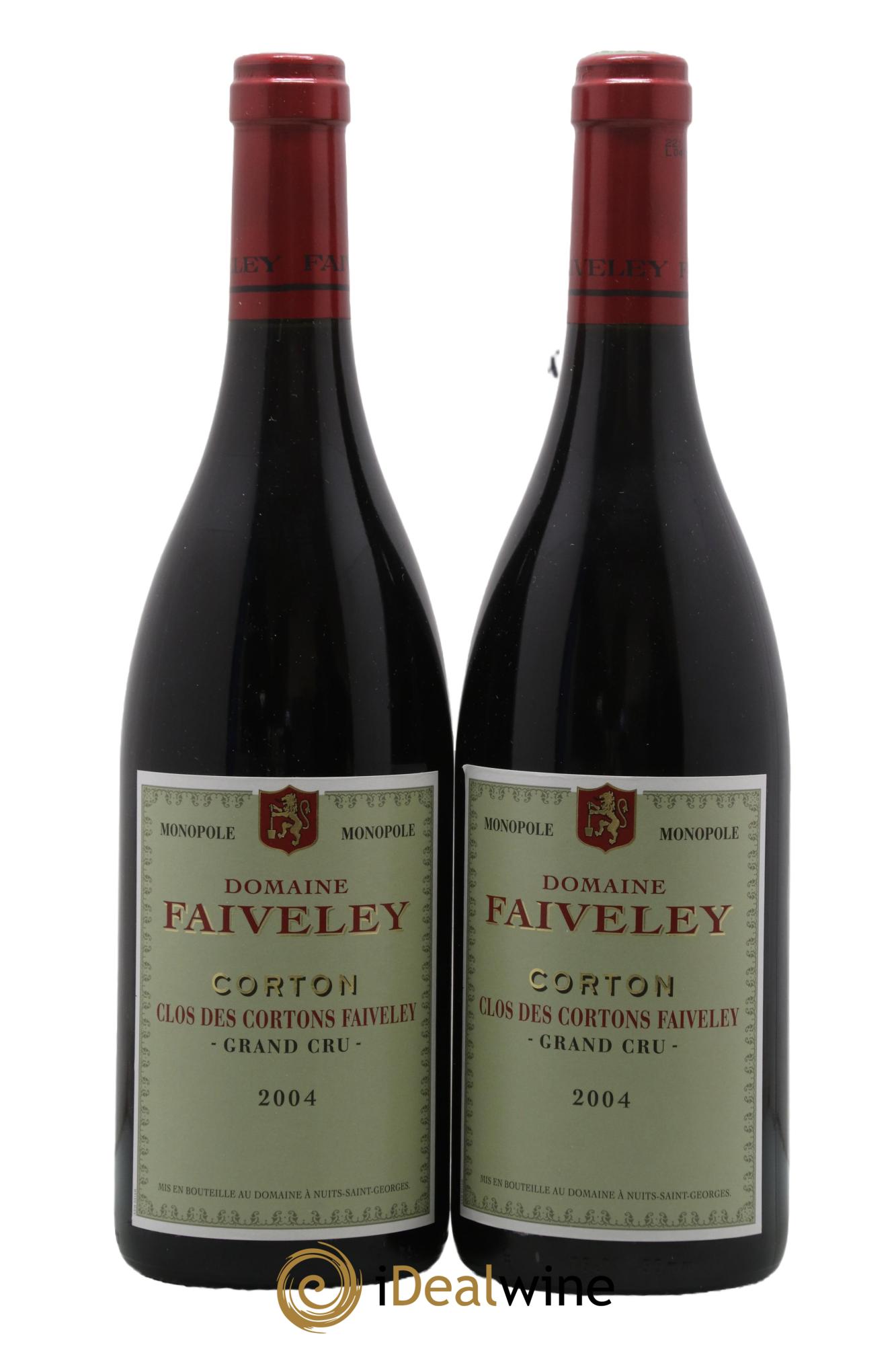 Corton Grand Cru Clos des Cortons Faiveley 2004 - Lot de 2 bouteilles - 0