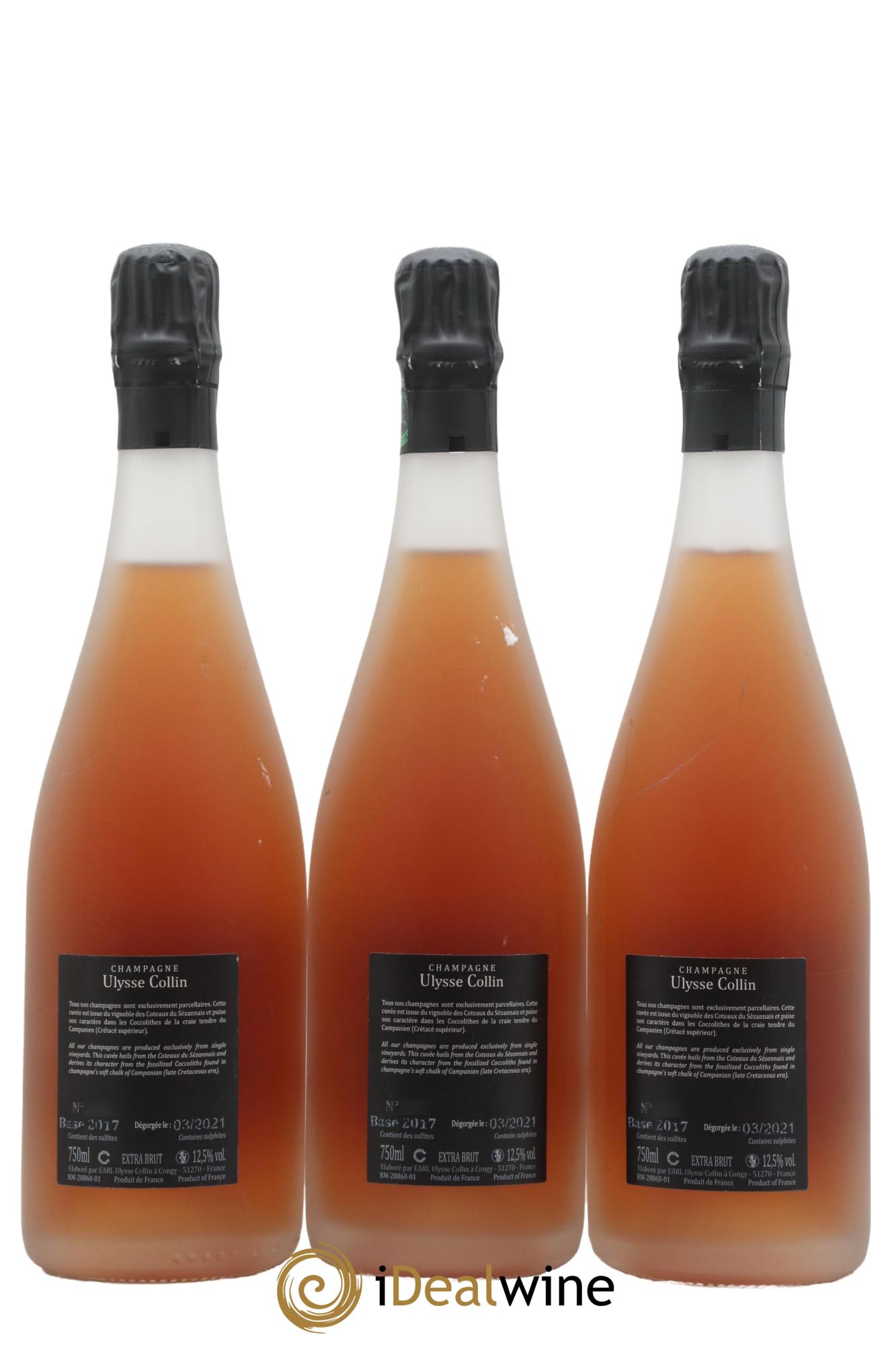 Les Maillons Extra-Brut Rosé de Saignée Ulysse Collin - Lotto di 3 bottiglie - 1