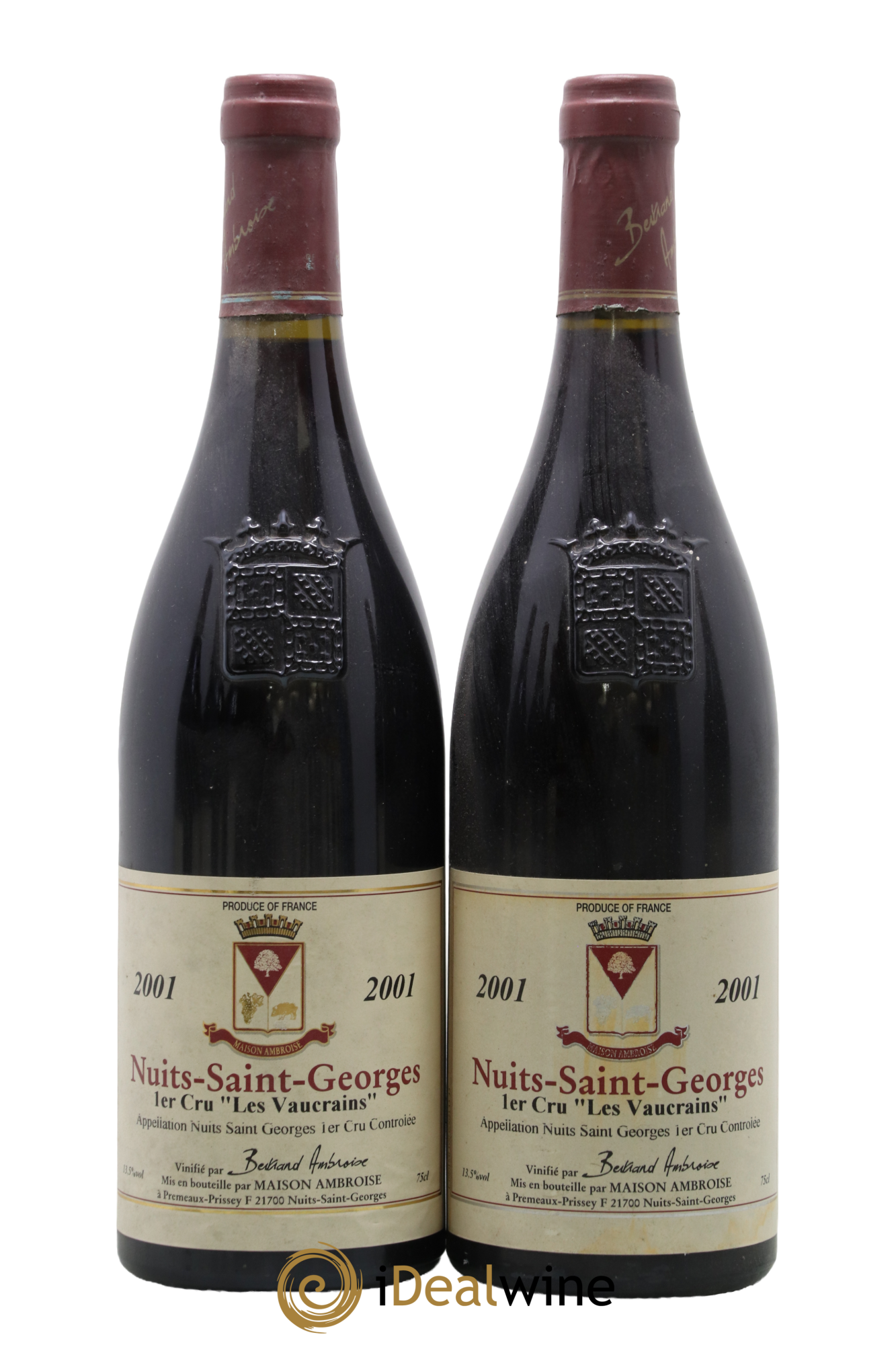 Nuits-Saint-Georges 1er Cru Les Vaucrains Bertrand Ambroise 2001 - Lot de 2 bouteilles - 0
