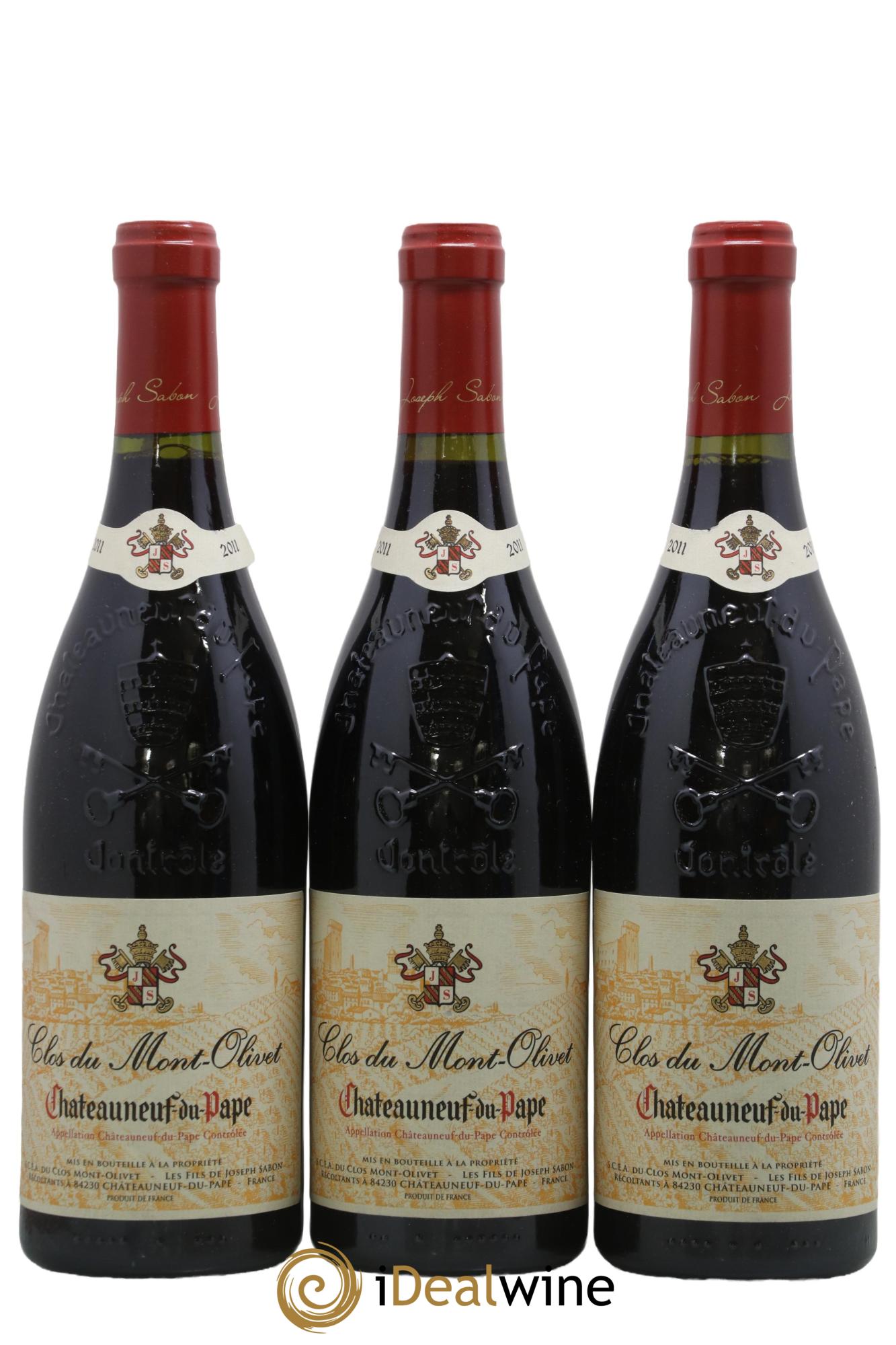 Châteauneuf-du-Pape Clos du Mont-Olivet 2011 - Lotto di 3 bottiglie - 0