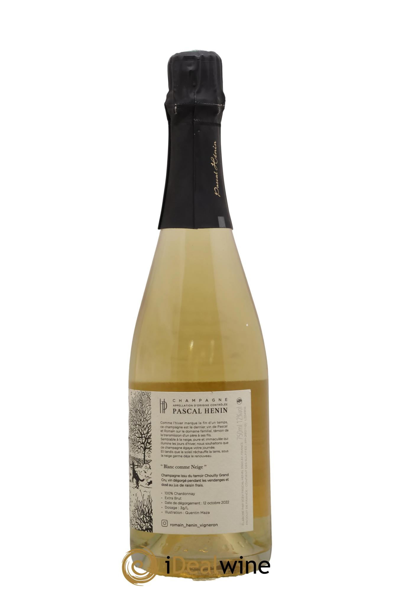 Blanc Comme Neige Pascal Henin - Romain Henin - Posten von 1 Flasche - 1