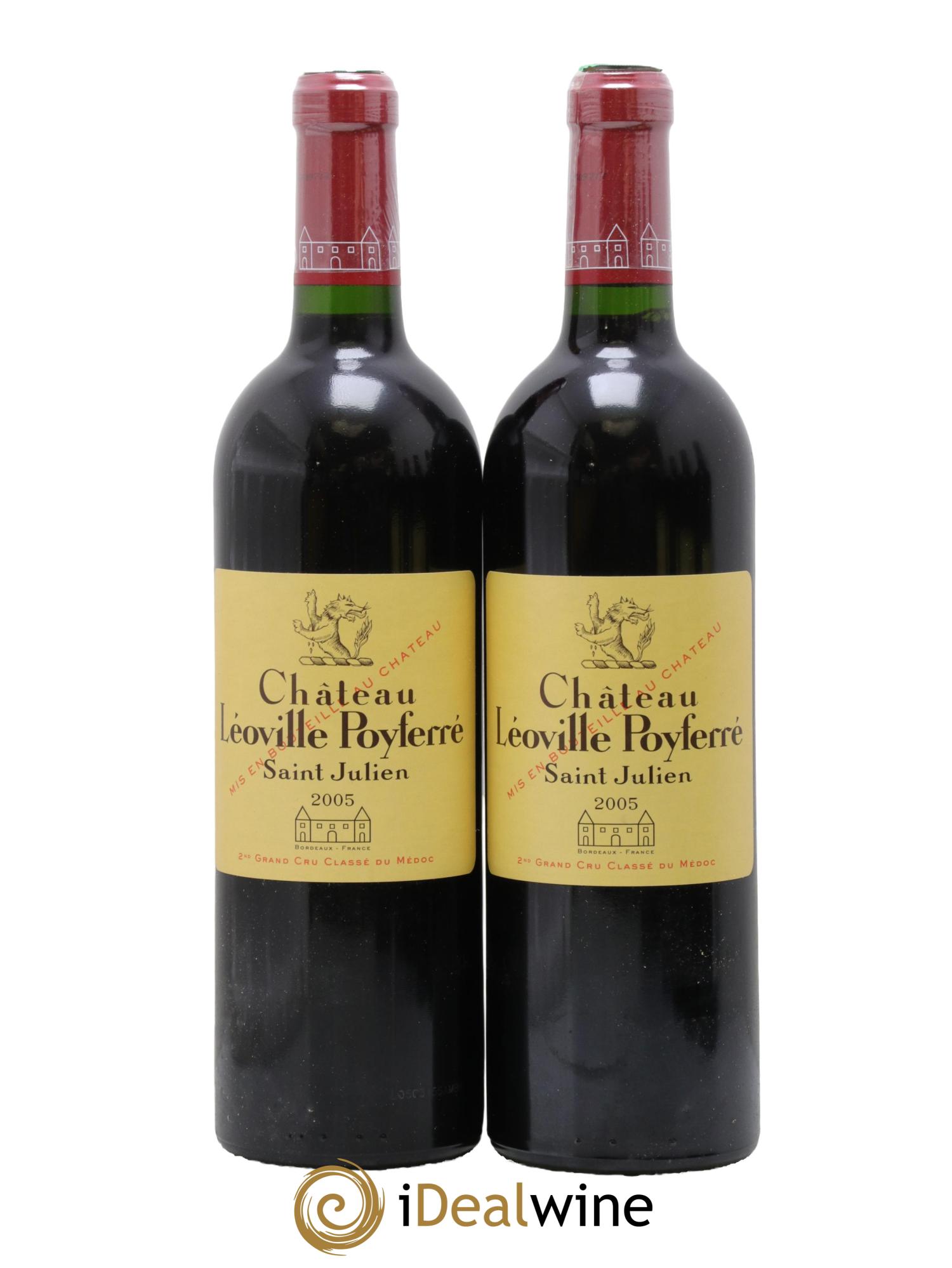 Château Léoville Poyferré 2ème Grand Cru Classé 2005 - Posten von 2 Flaschen - 0