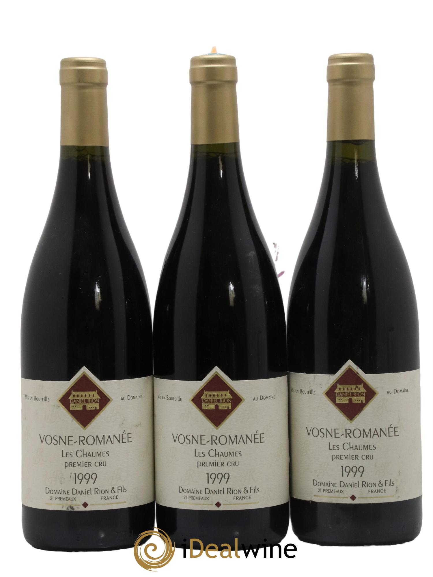 Vosne-Romanée 1er Cru Les Chaumes Domaine Daniel Rion & Fils 1999 - Lot de 3 bouteilles - 0