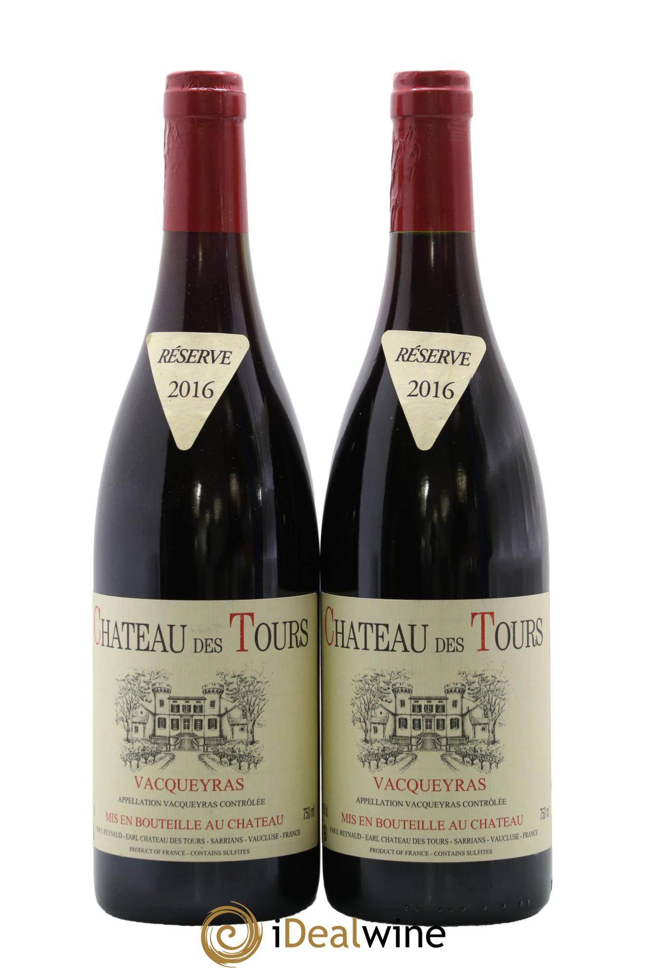 Vacqueyras Château des Tours Emmanuel Reynaud 2016 - Lot de 2 bouteilles - 0