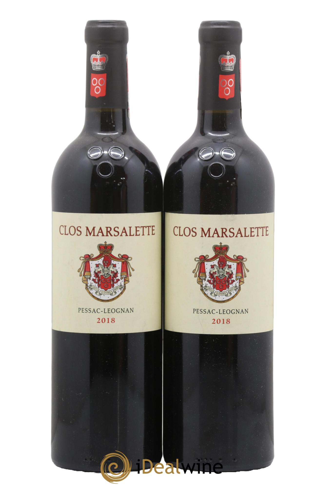 Pessac-Léognan Clos Marsalette 2018 - Lot de 2 bouteilles - 0