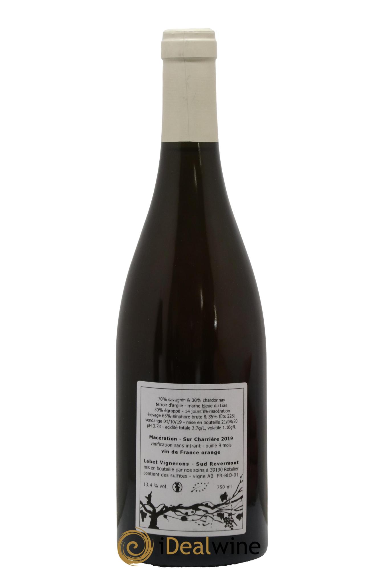 Vin de France Macération Sur Charrière Romain - Julien - Charline Labet Macération Sur Charrière Labet 2019 - Posten von 1 Flasche - 1