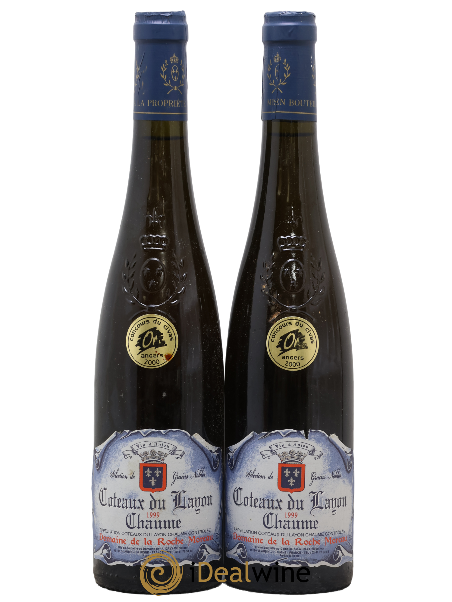 Coteaux du Layon Chaume Domaine La Roche Moreau 1999 - Lot de 2 format 50cls - 0