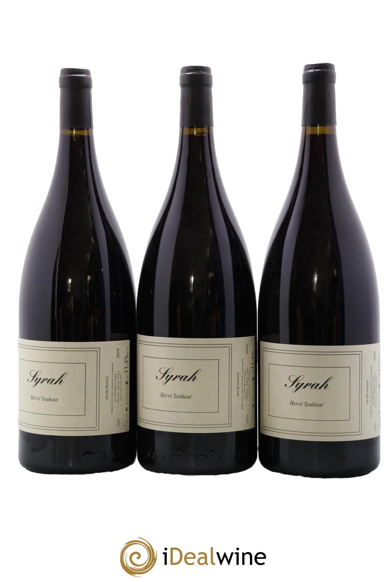 Vin de France Syrah Hervé Souhaut - Domaine Romaneaux-Destezet 2016 - Lot de 3 magnums - 0