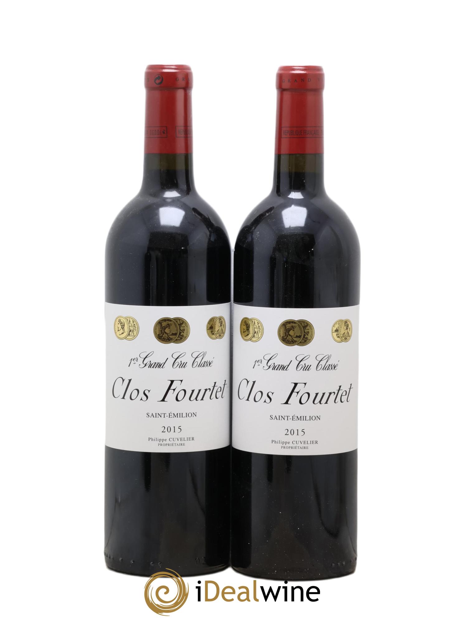 Clos Fourtet 1er Grand Cru Classé B 2015 - Lot of 2 bottles - 0