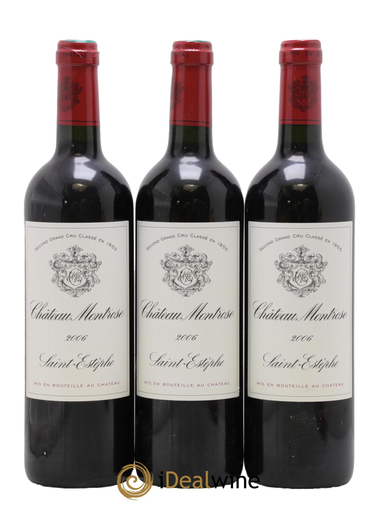 Château Montrose 2ème Grand Cru Classé 2006 - Lot de 3 bouteilles - 0
