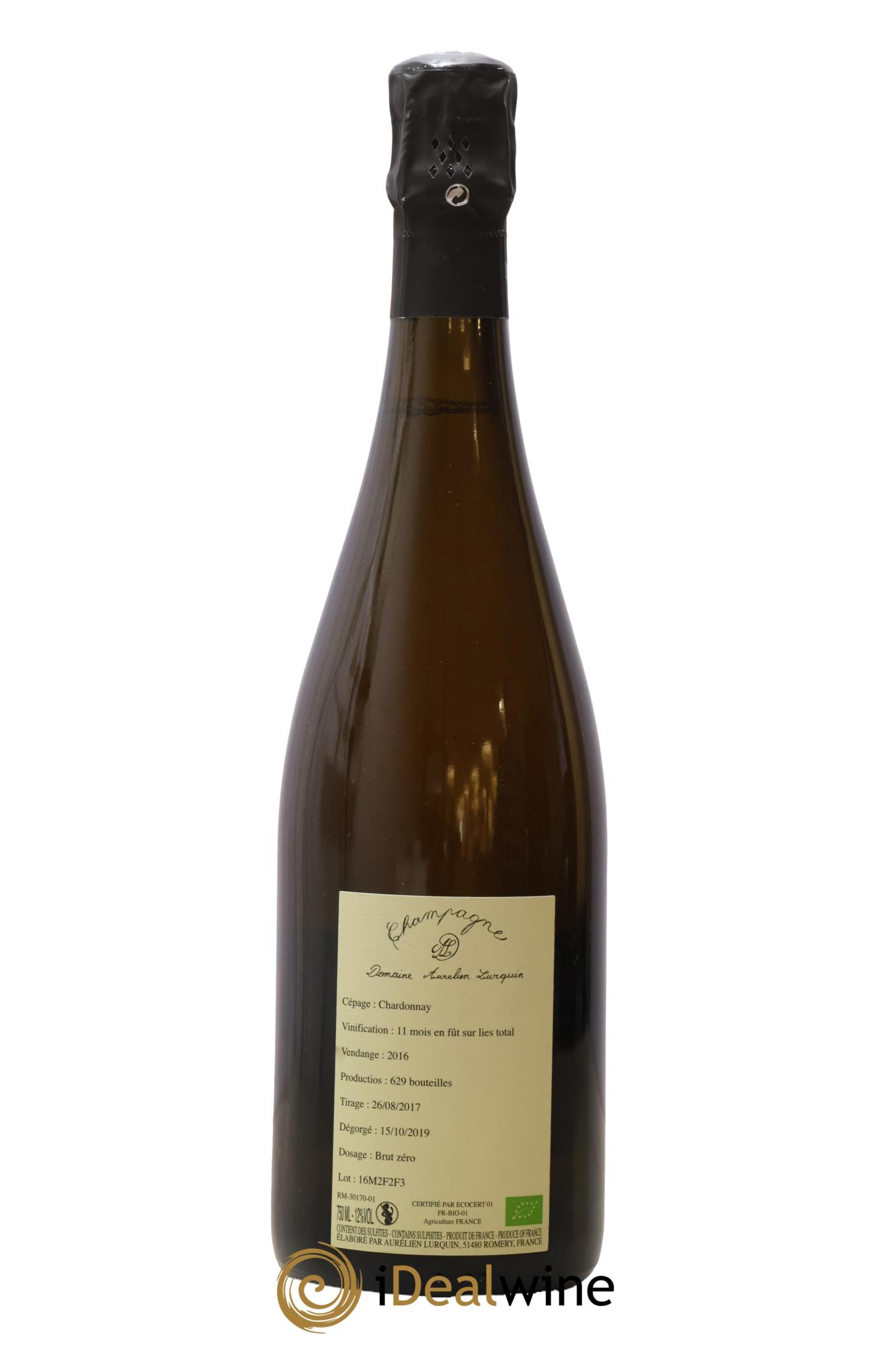 Chardonnay Aurélien Lurquin 2016 - Lot de 1 bouteille - 1