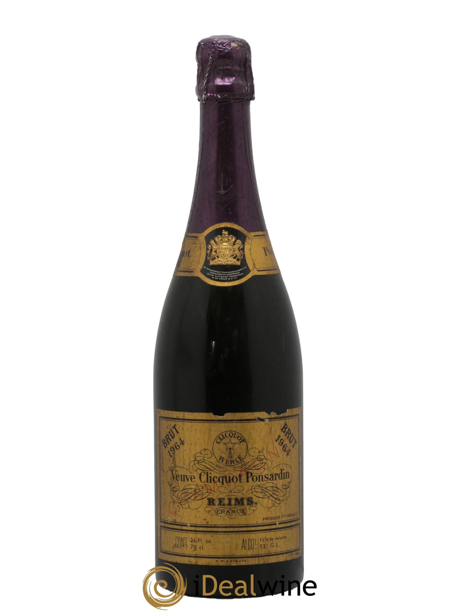 Brut Millésimé Veuve Clicquot 1964 - Lot de 1 bouteille - 0