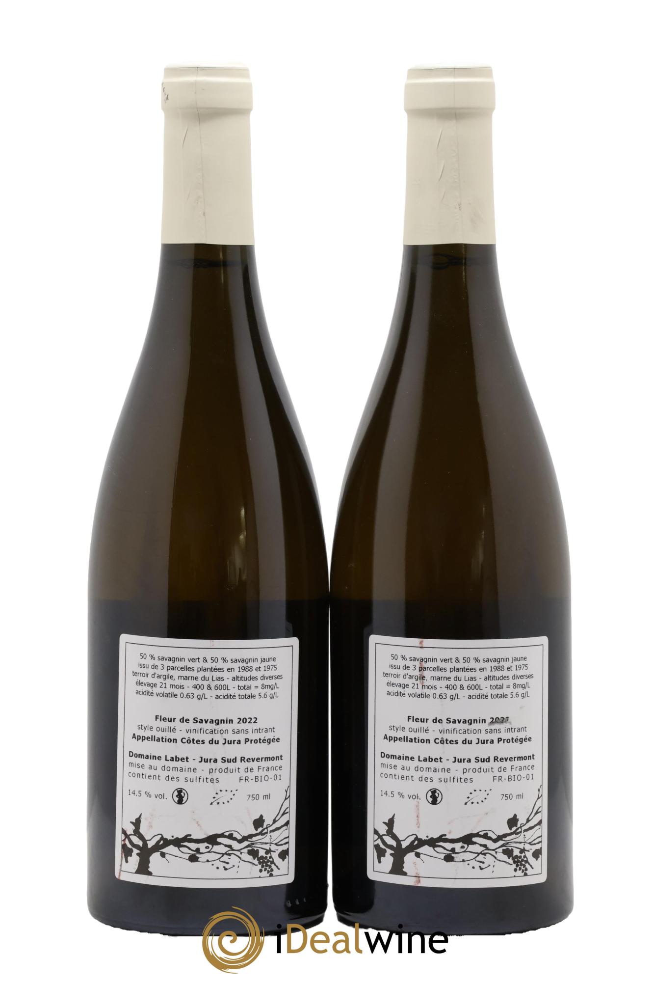 Côtes du Jura Fleur de Savagnin Romain - Julien - Charline Labet 2022 - Lot de 2 bouteilles - 1