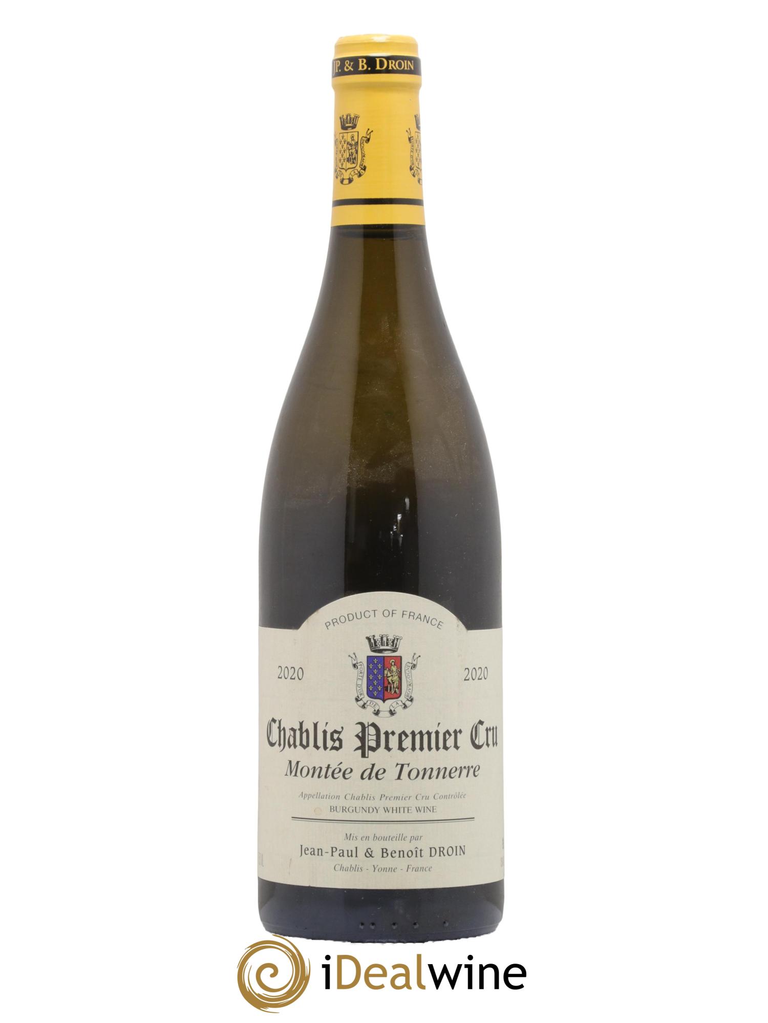 Chablis 1er Cru Montée de Tonnerre Jean-Paul & Benoît Droin (Domaine) 2020 - Lot de 1 bouteille - 0