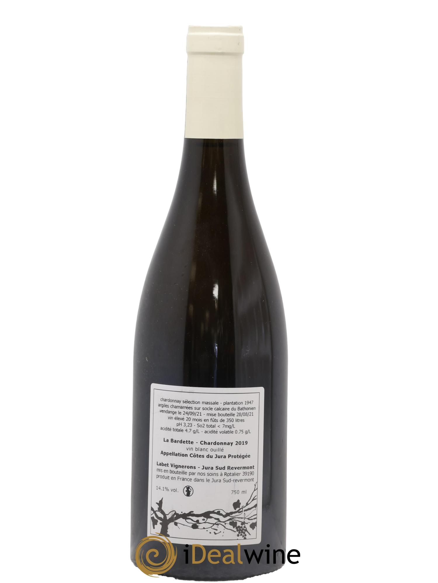 Côtes du Jura Chardonnay La Bardette Romain - Julien  - Charline Labet 2019 - Lotto di 1 bottiglia - 1