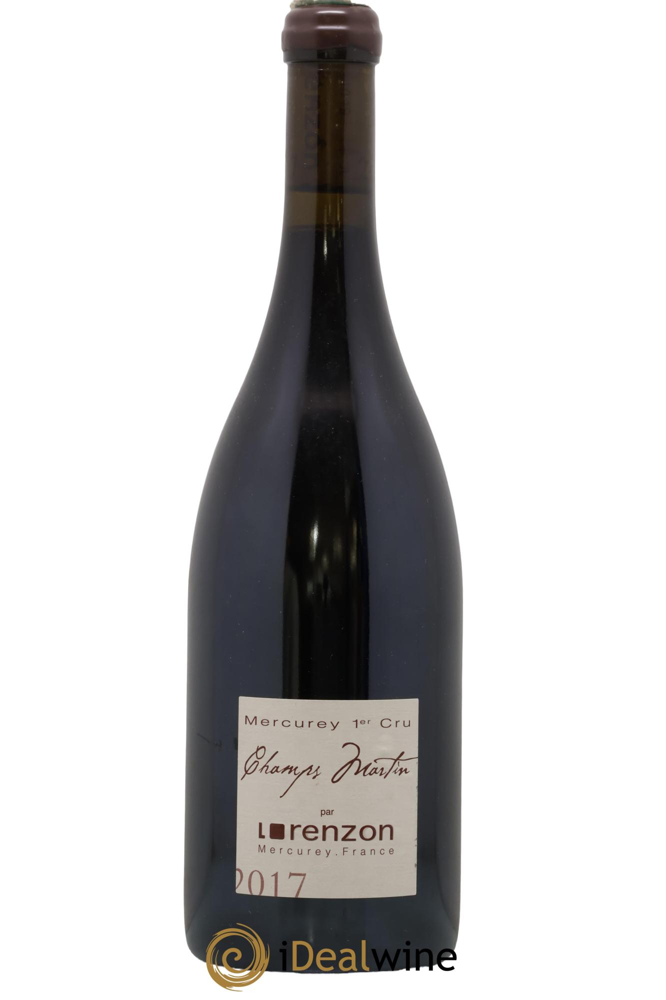 Mercurey 1er Cru Les Champs Martin Bruno Lorenzon 2017 - Lot de 1 bouteille - 0