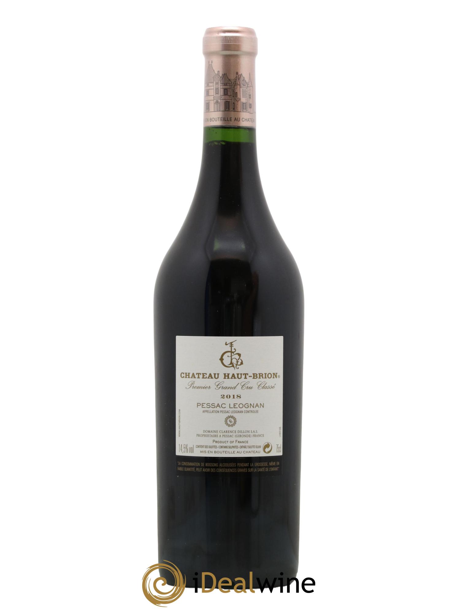 Château Haut Brion 1er Grand Cru Classé 2018 - Lot de 1 bouteille - 1