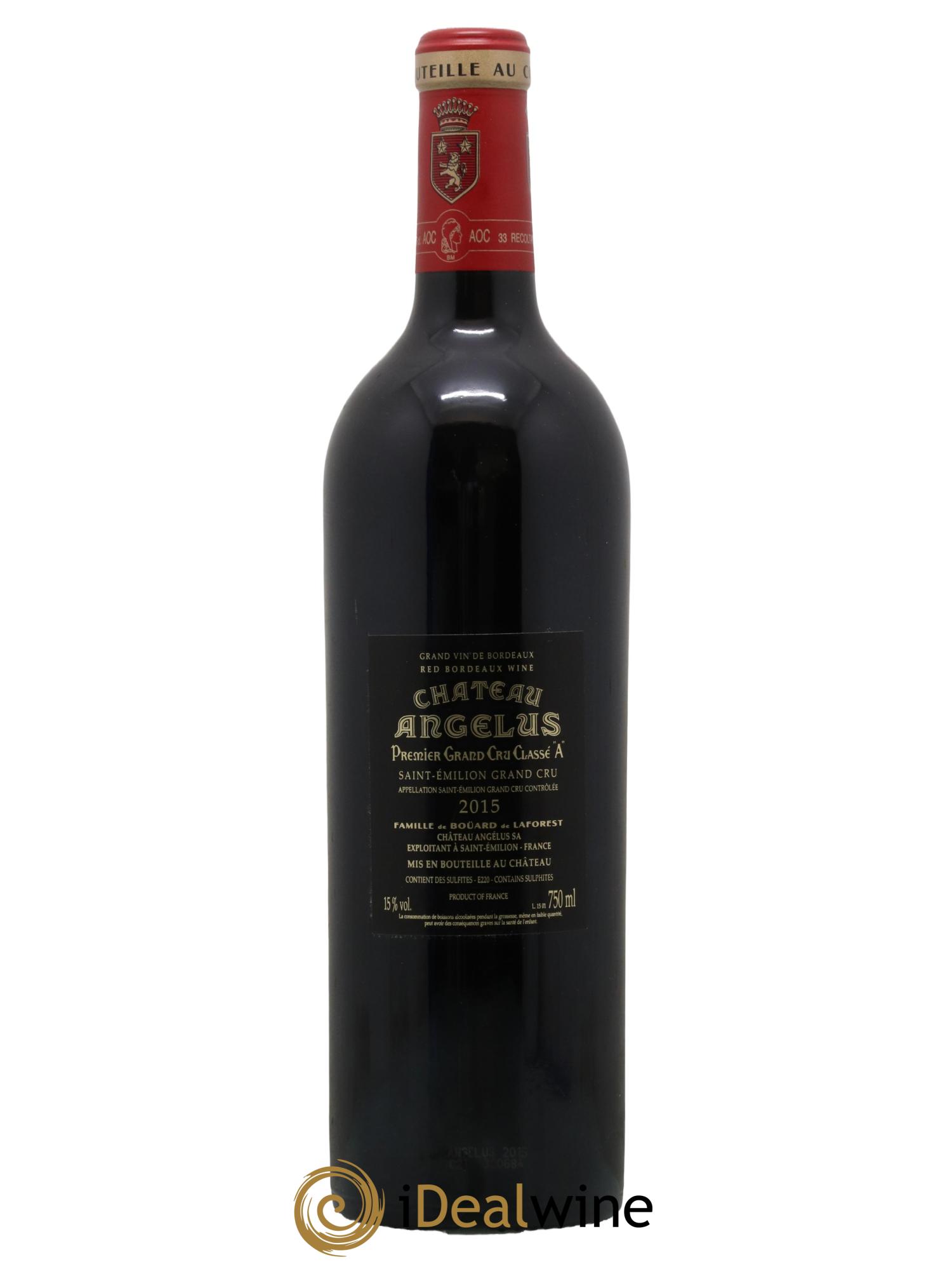 Château Angélus 1er Grand Cru Classé A  2015 - Lot de 1 bouteille - 2