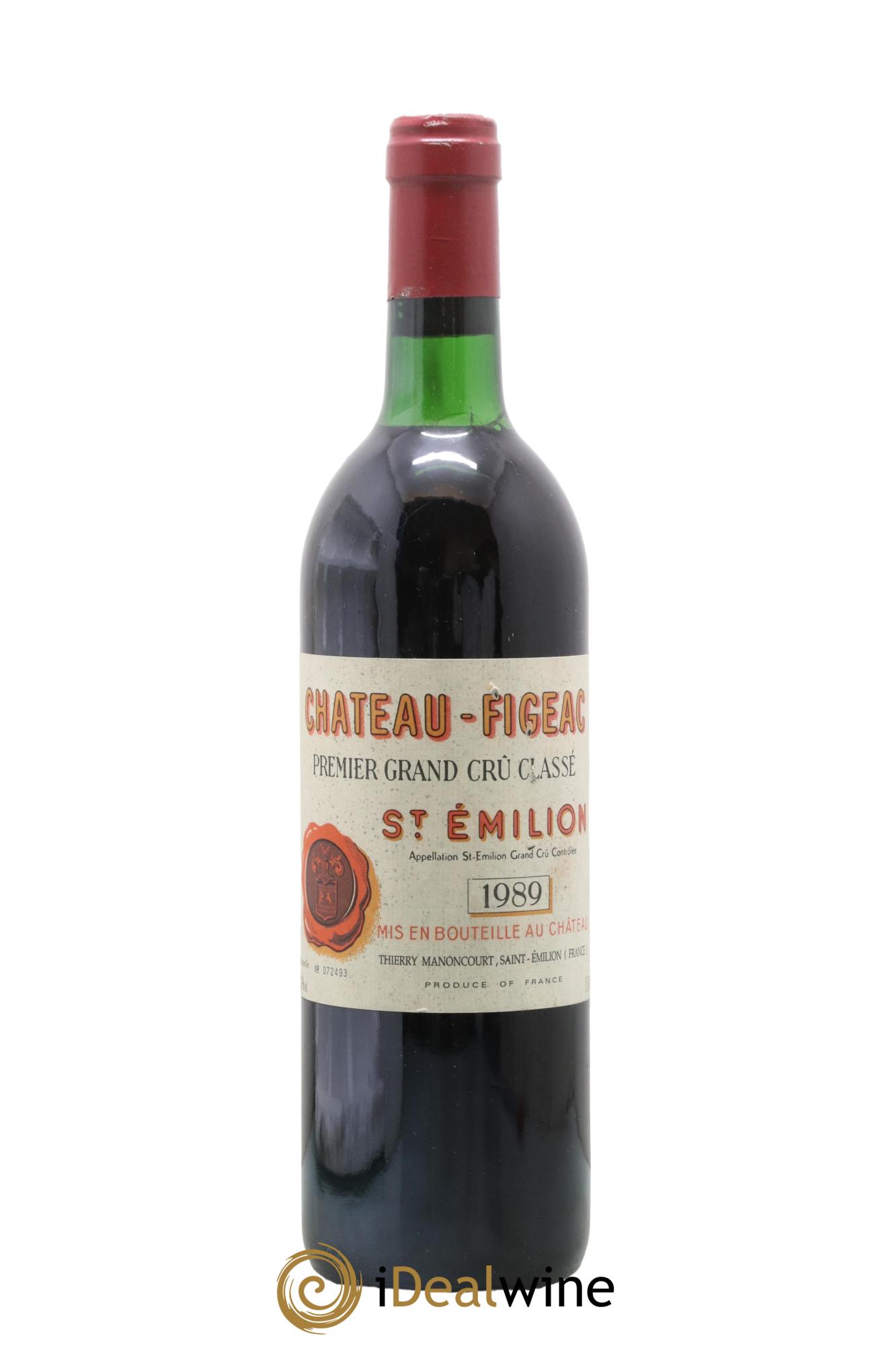 Château Figeac 1er Grand Cru Classé A 1989 - Lot de 1 bouteille - 0