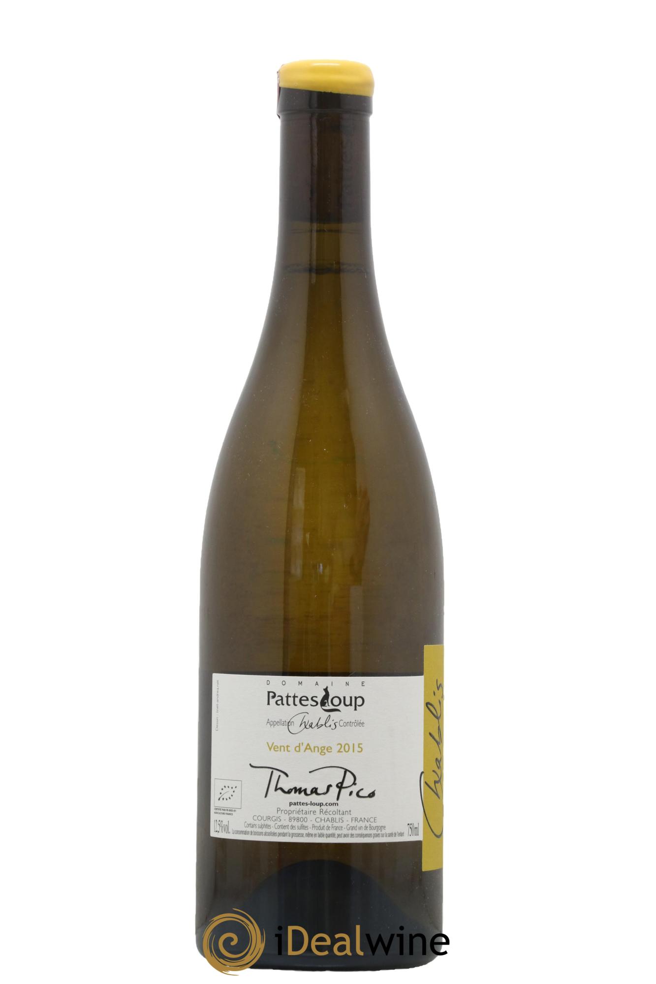 Chablis Vent d'Ange Pattes Loup (Domaine) 2015 - Lot de 1 bouteille - 1