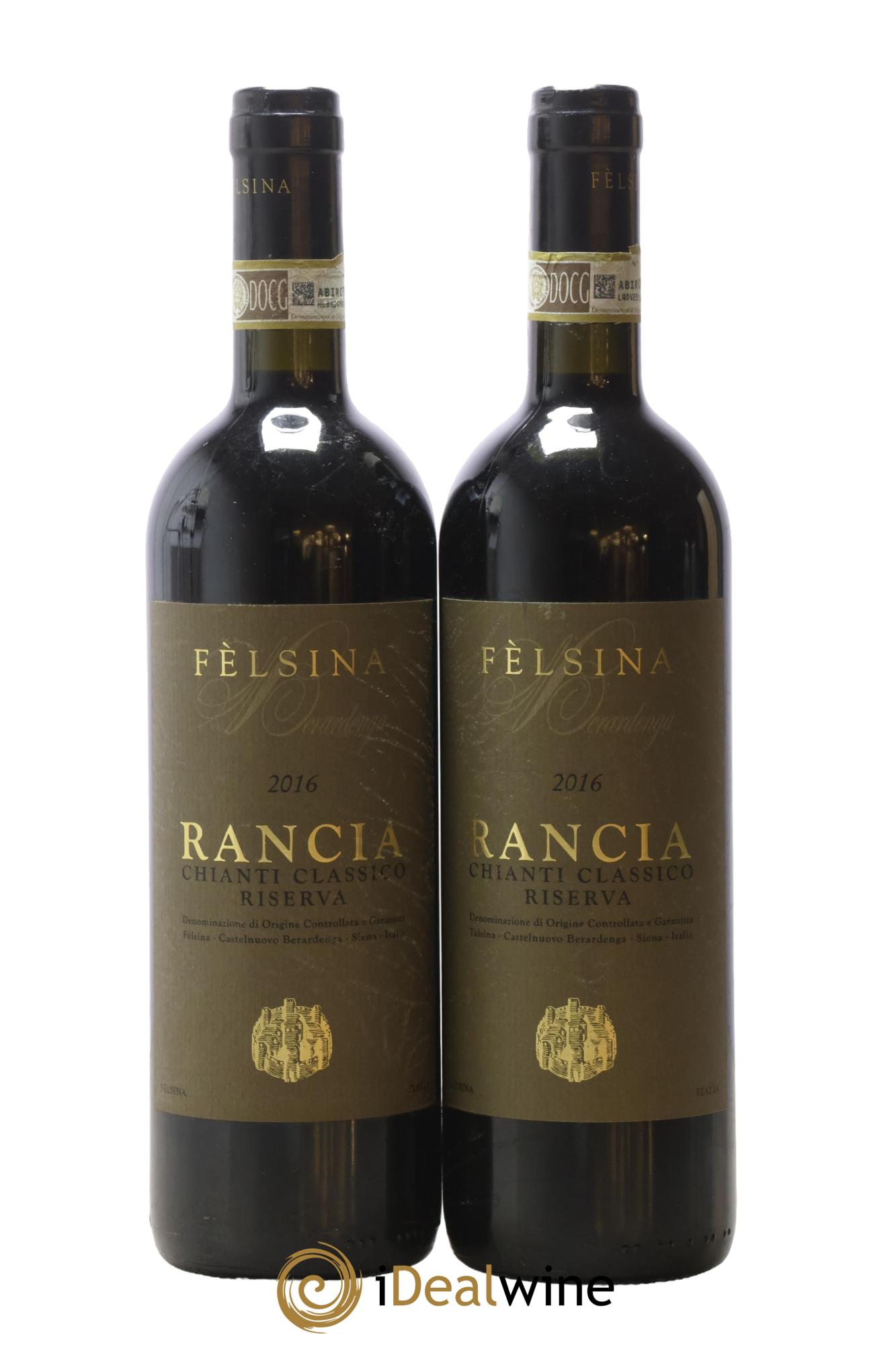 Chianti Classico DOCG Riserva Rancia Fattoria Di Felsina 2016 - Lot de 2 bouteilles - 0