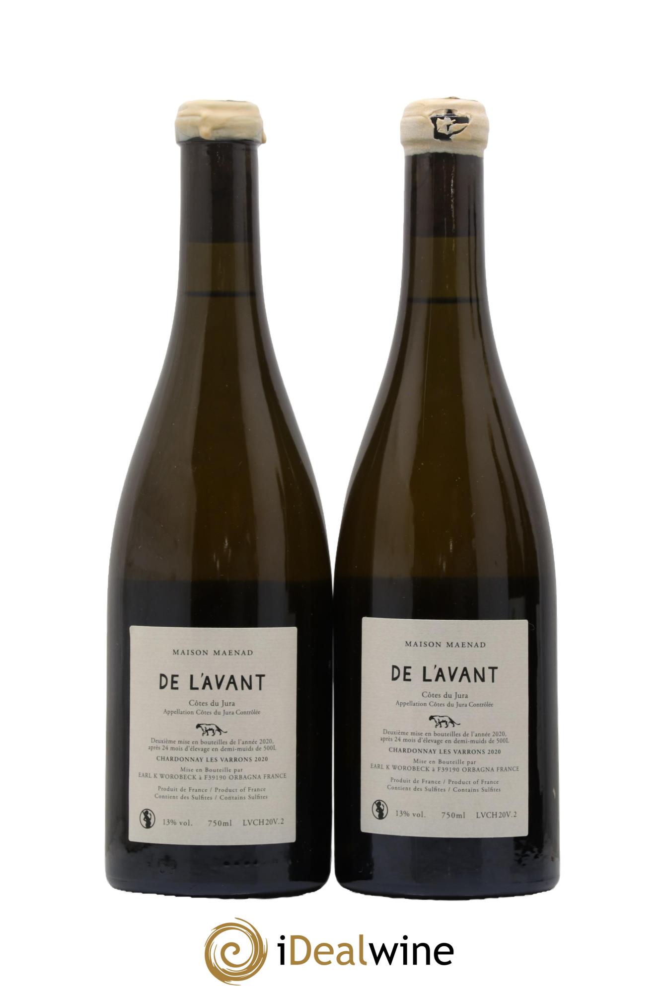 Côtes du Jura De L Avant 24 Mois Maenad 2020 - Lot de 2 bouteilles - 1