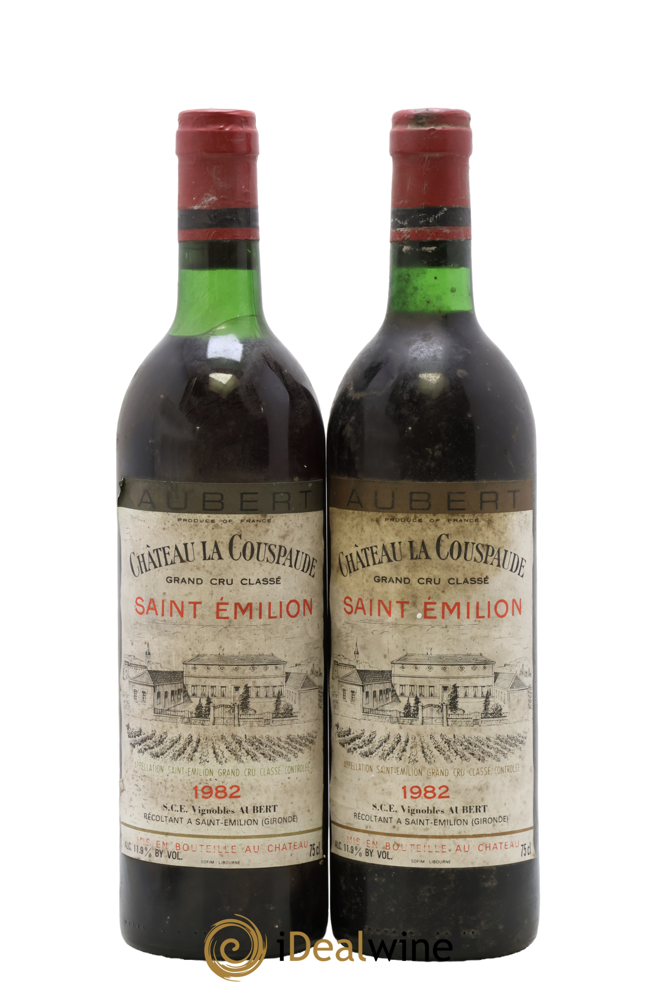 Château la Couspaude Grand Cru Classé 1982 - Lot de 2 bouteilles - 0
